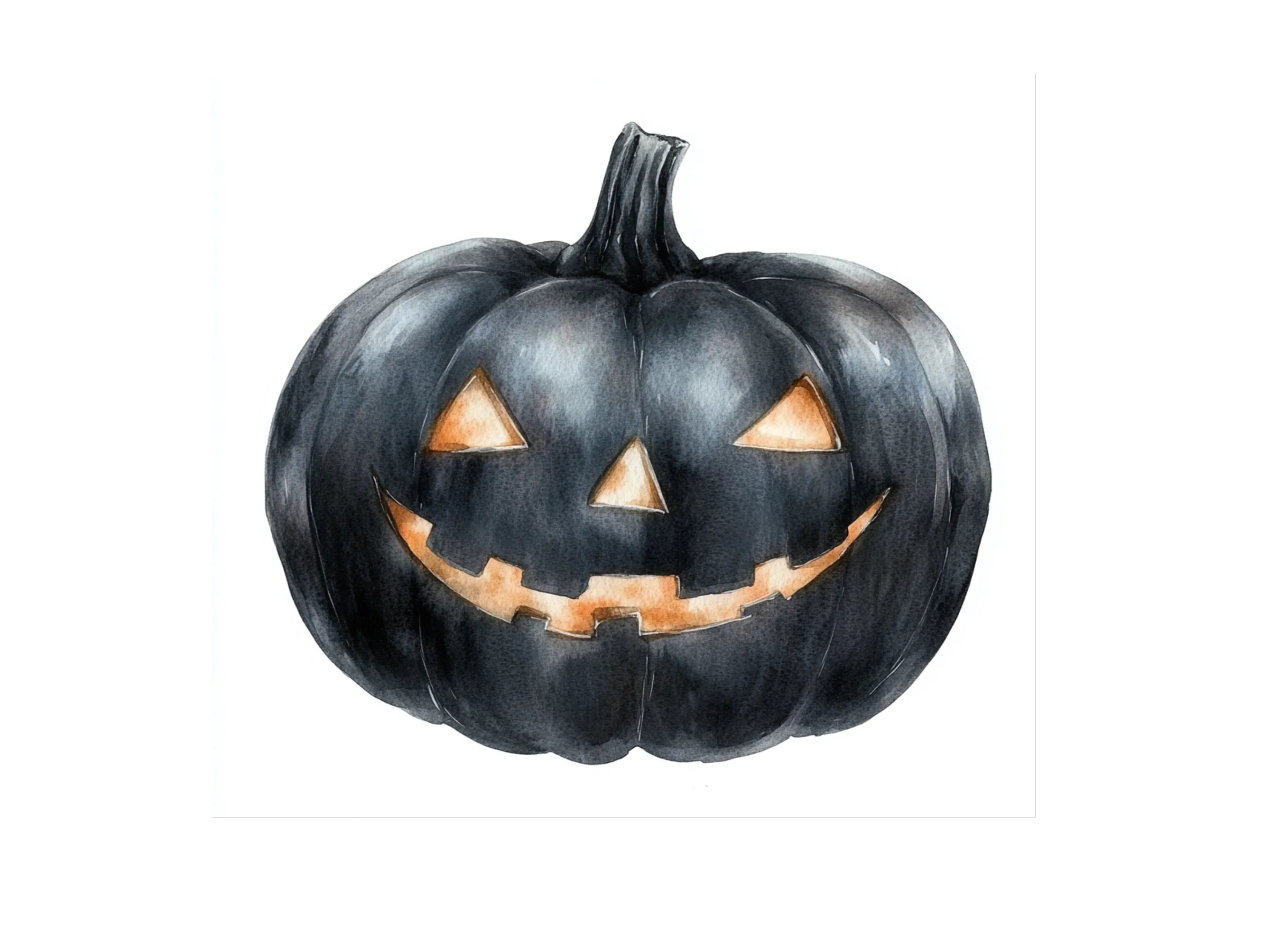 Jack Lantern Black Pumpkins Clipart Bundle