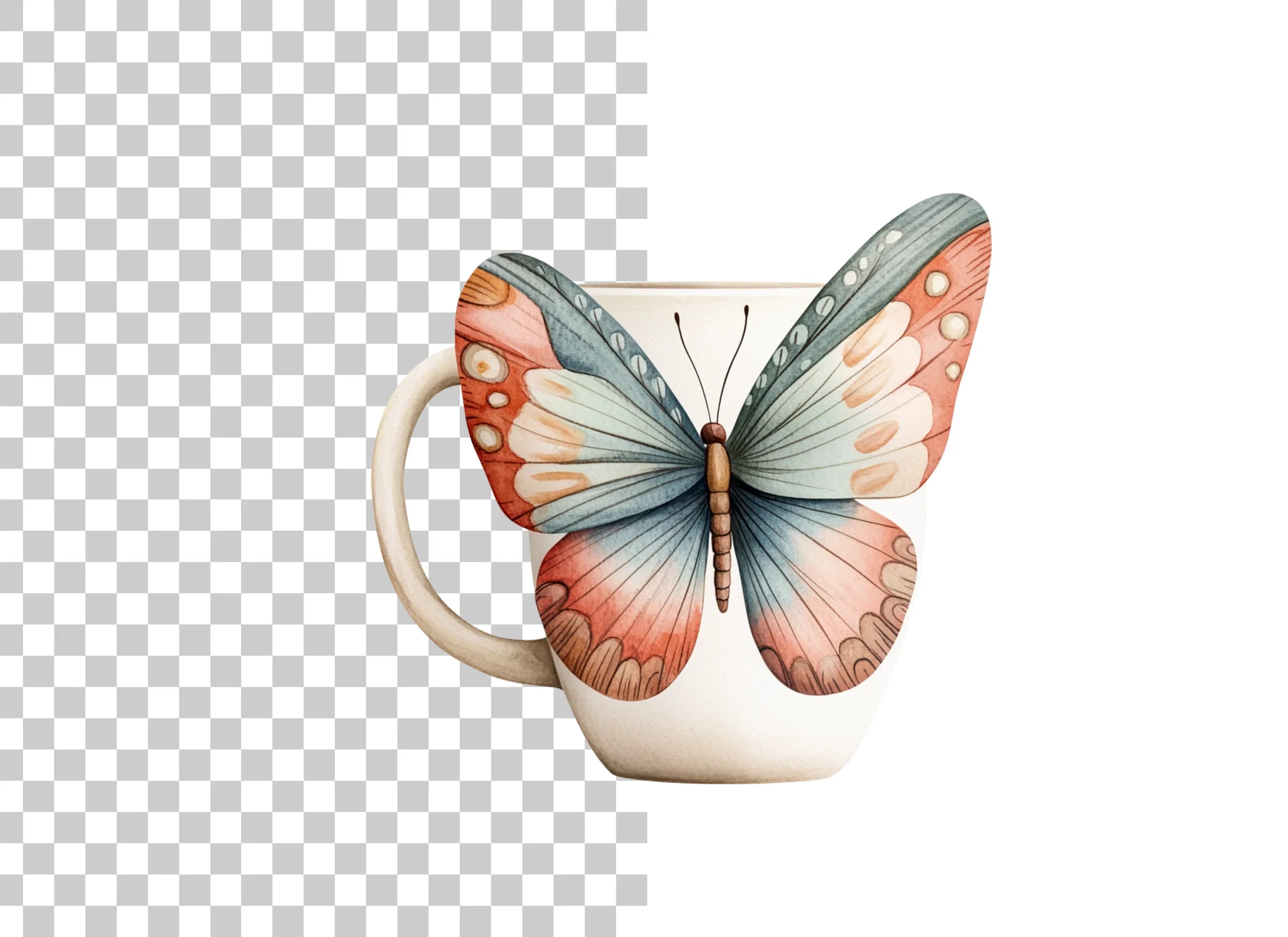 Pastel Butterfly Clipart Bundle