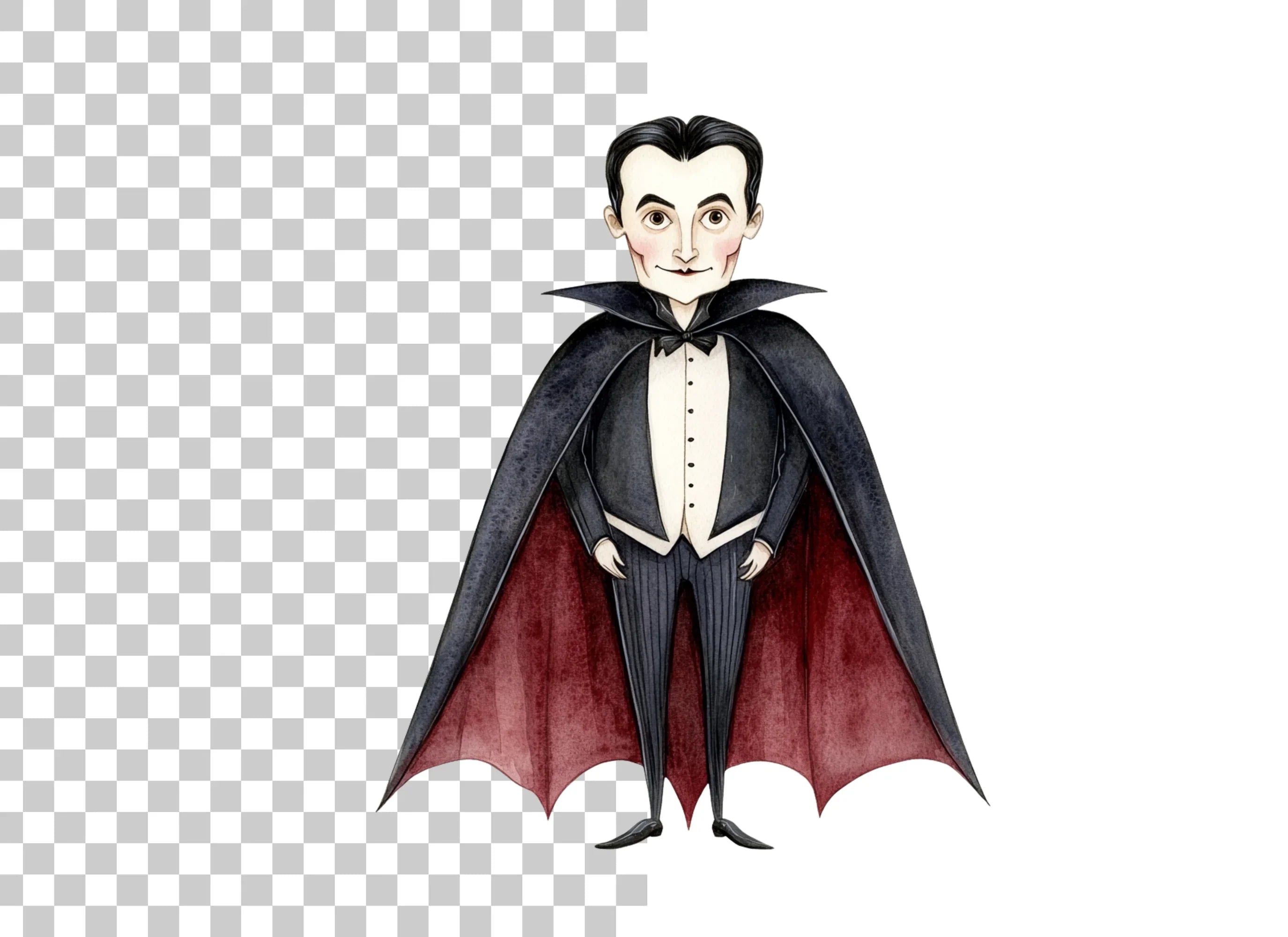 Classic Vampire Character Clipart Bundle