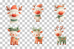 Cute Reindeer Clipart Bundle - CraftNest - Digital Crafting and Art