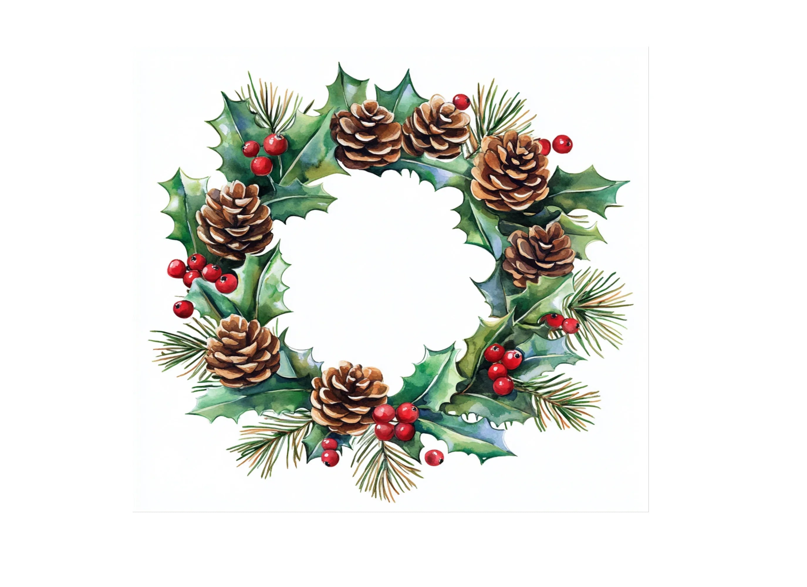 Christmas Wreaths Clipart Bundle
