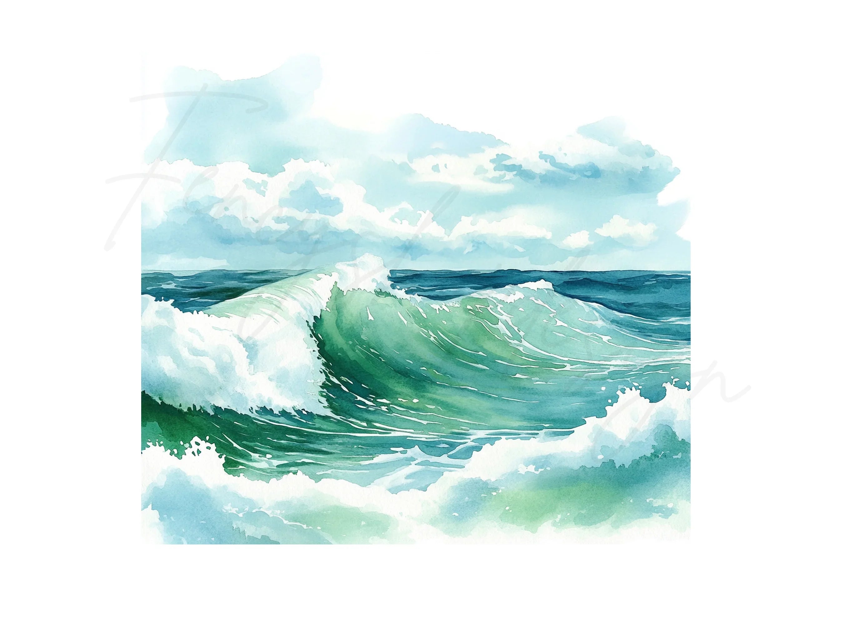 Ocean Waves Clipart Bundle