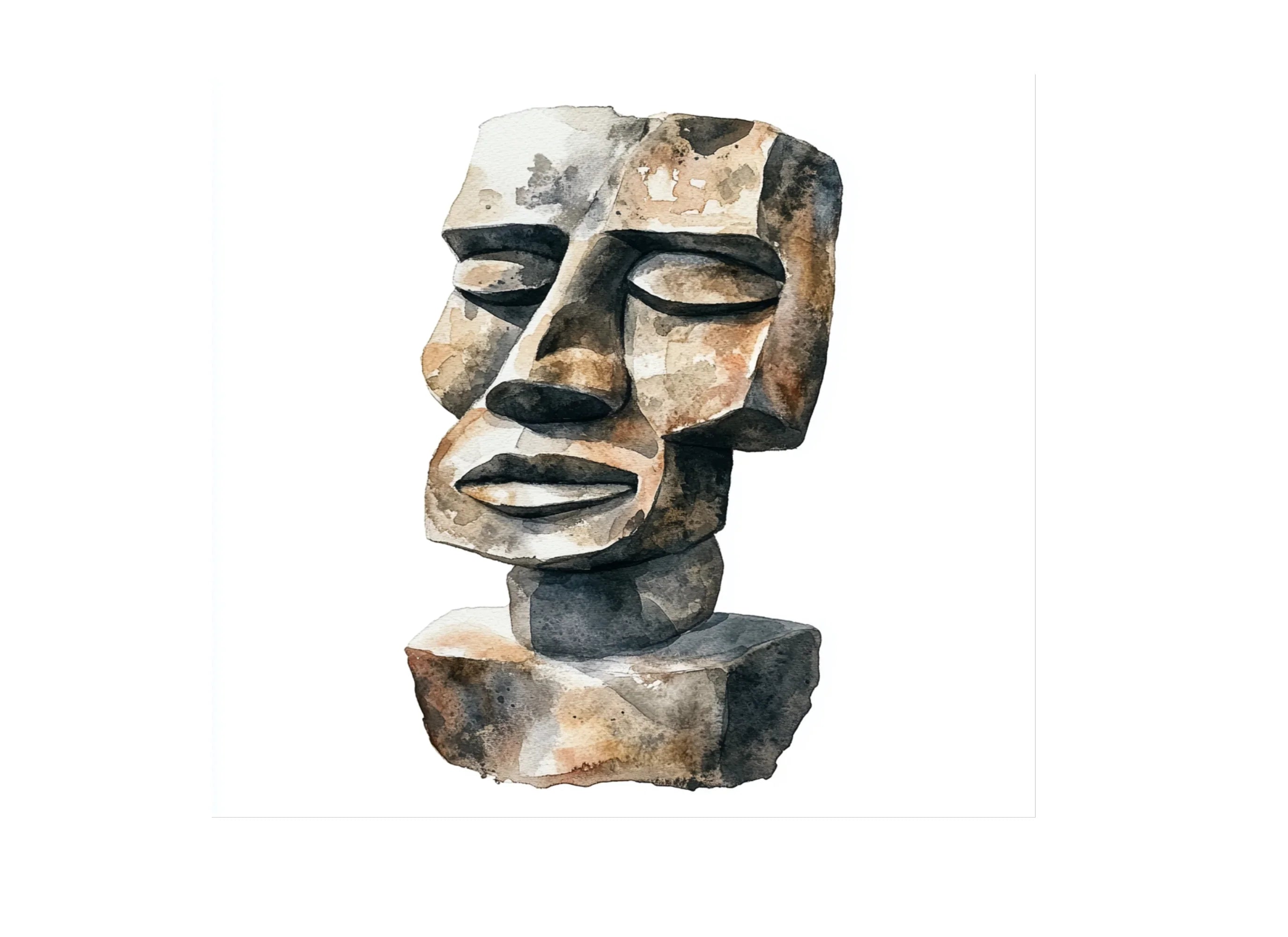 Mystical Stone Idols Clipart Bundle