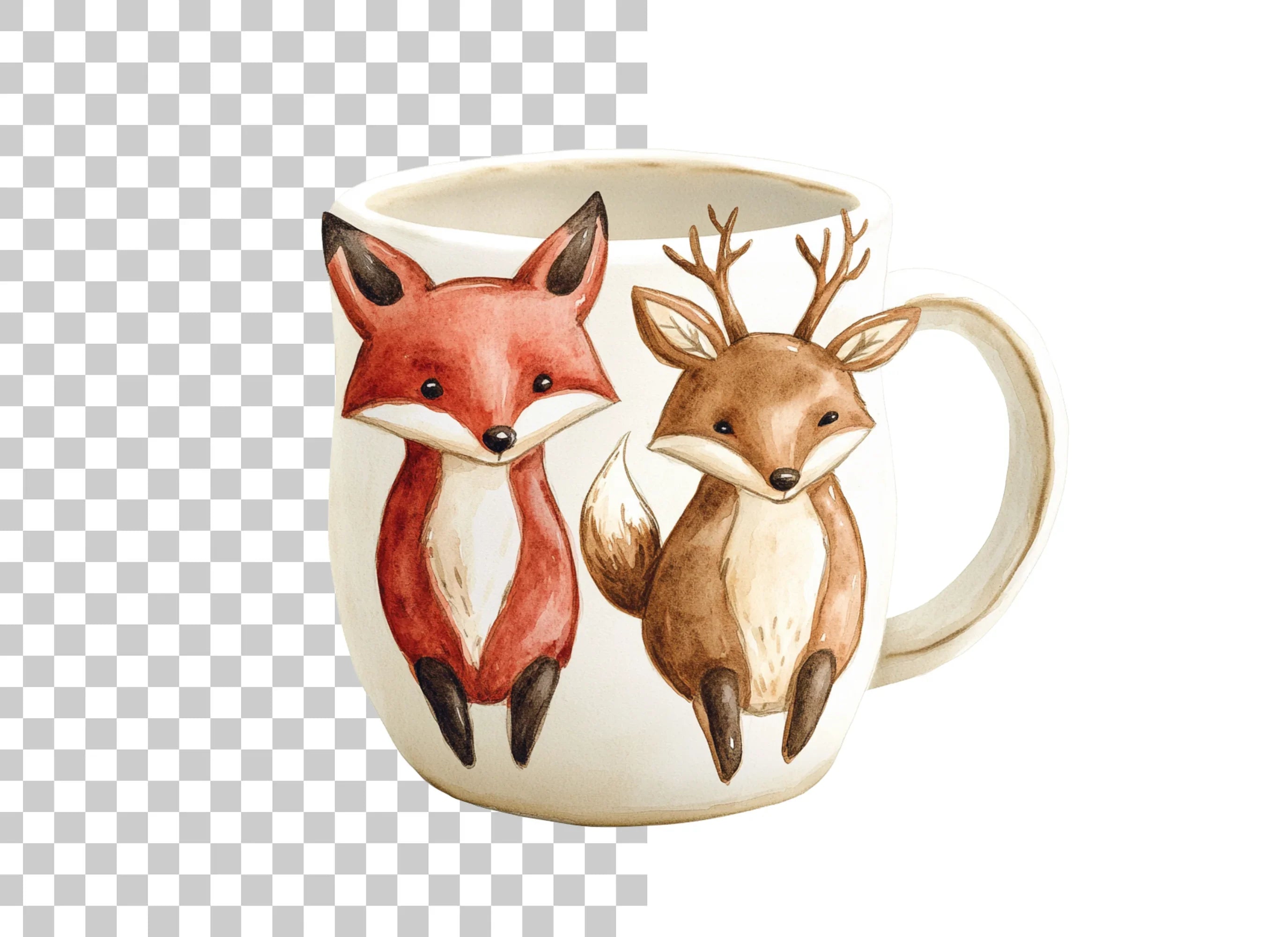 Cute Woodland Animals Clipart Bundle