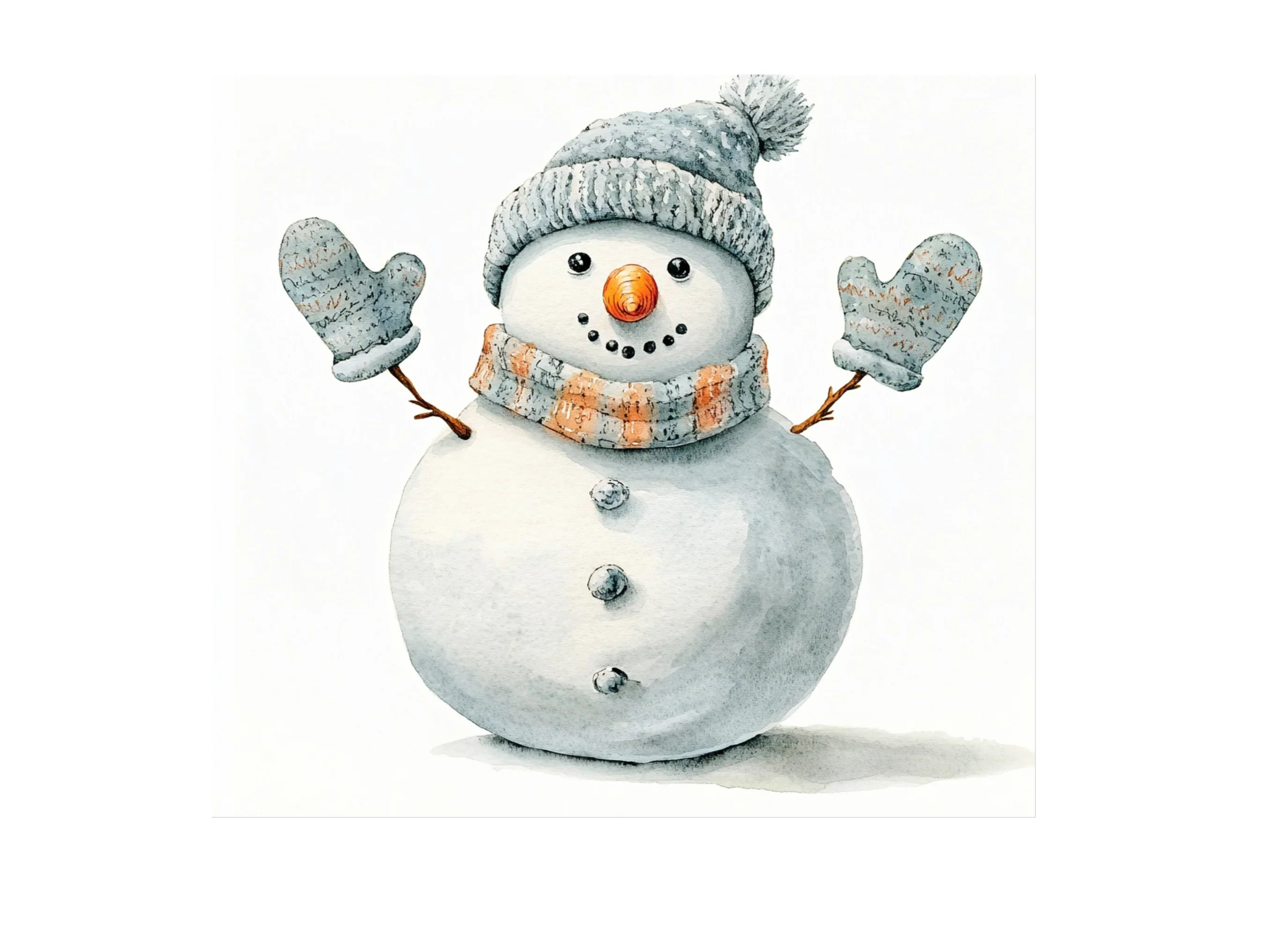 Cute Snowman Clipart Bundle