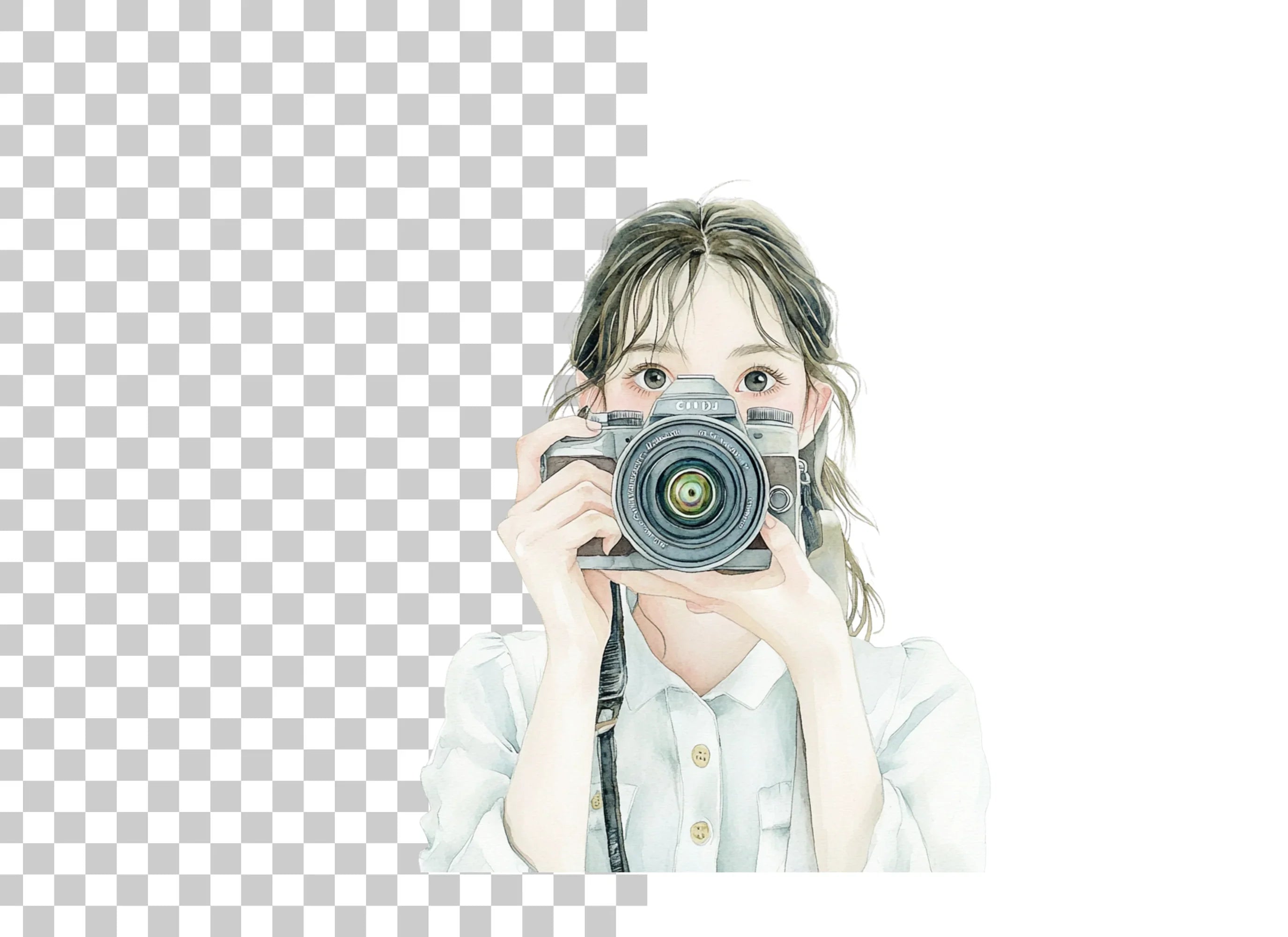 Girls With Cameras Clipart Bundle