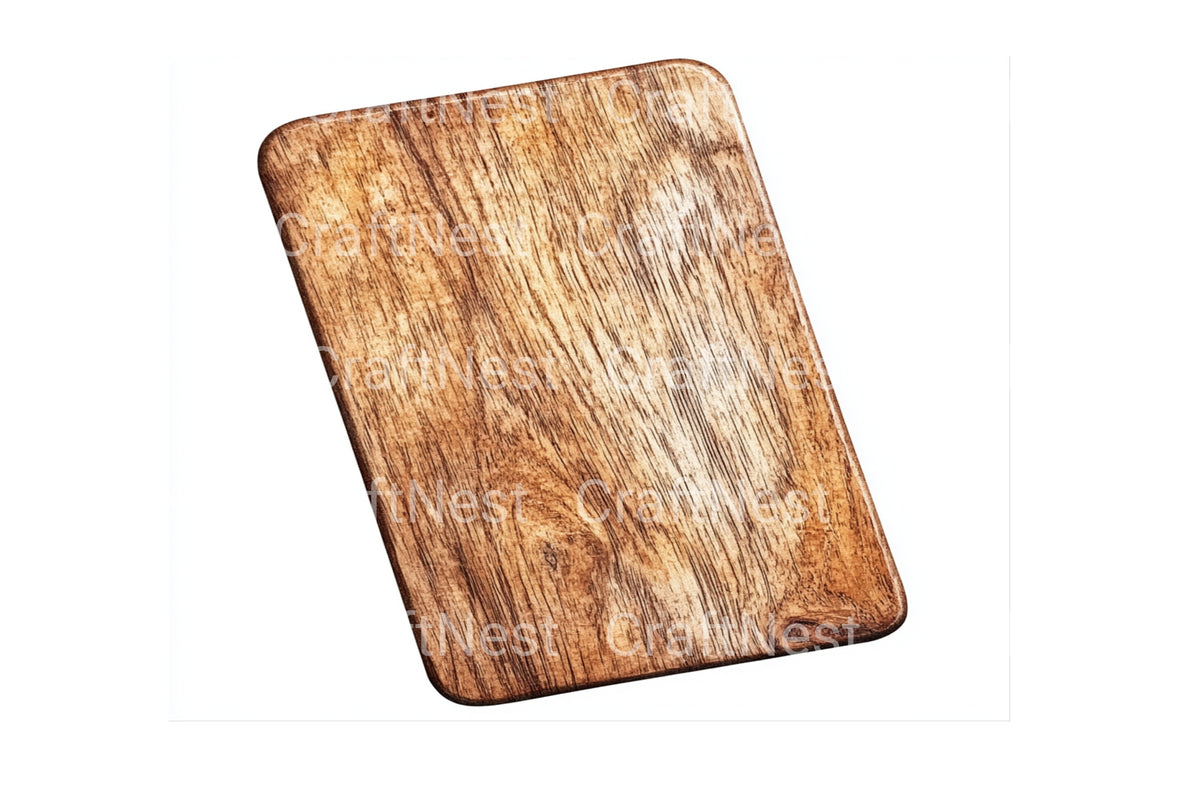 Wooden Cutting Board Texture Artwork Clipart Bundle
