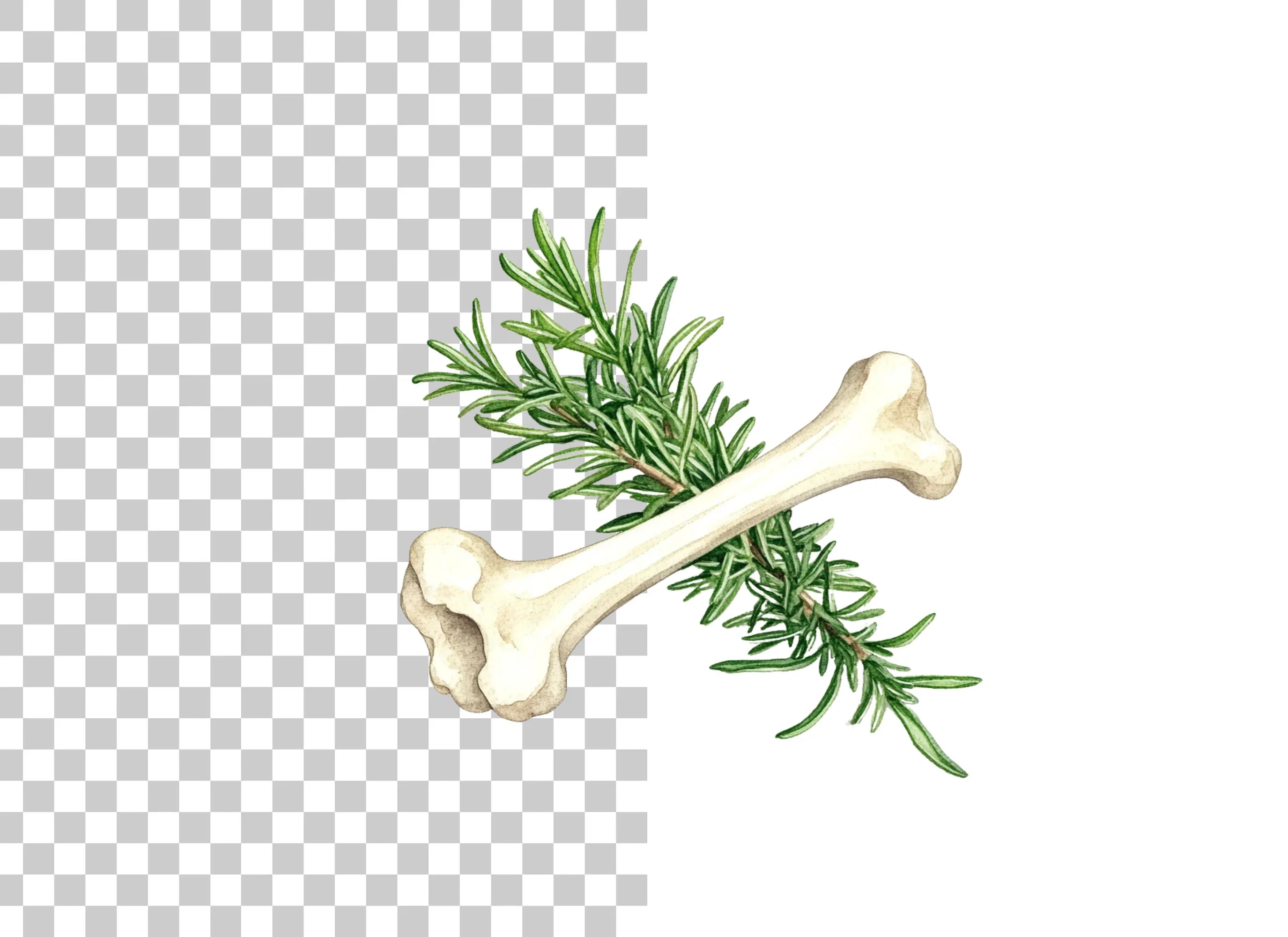 Rosemary and Bone Clipart Bundle
