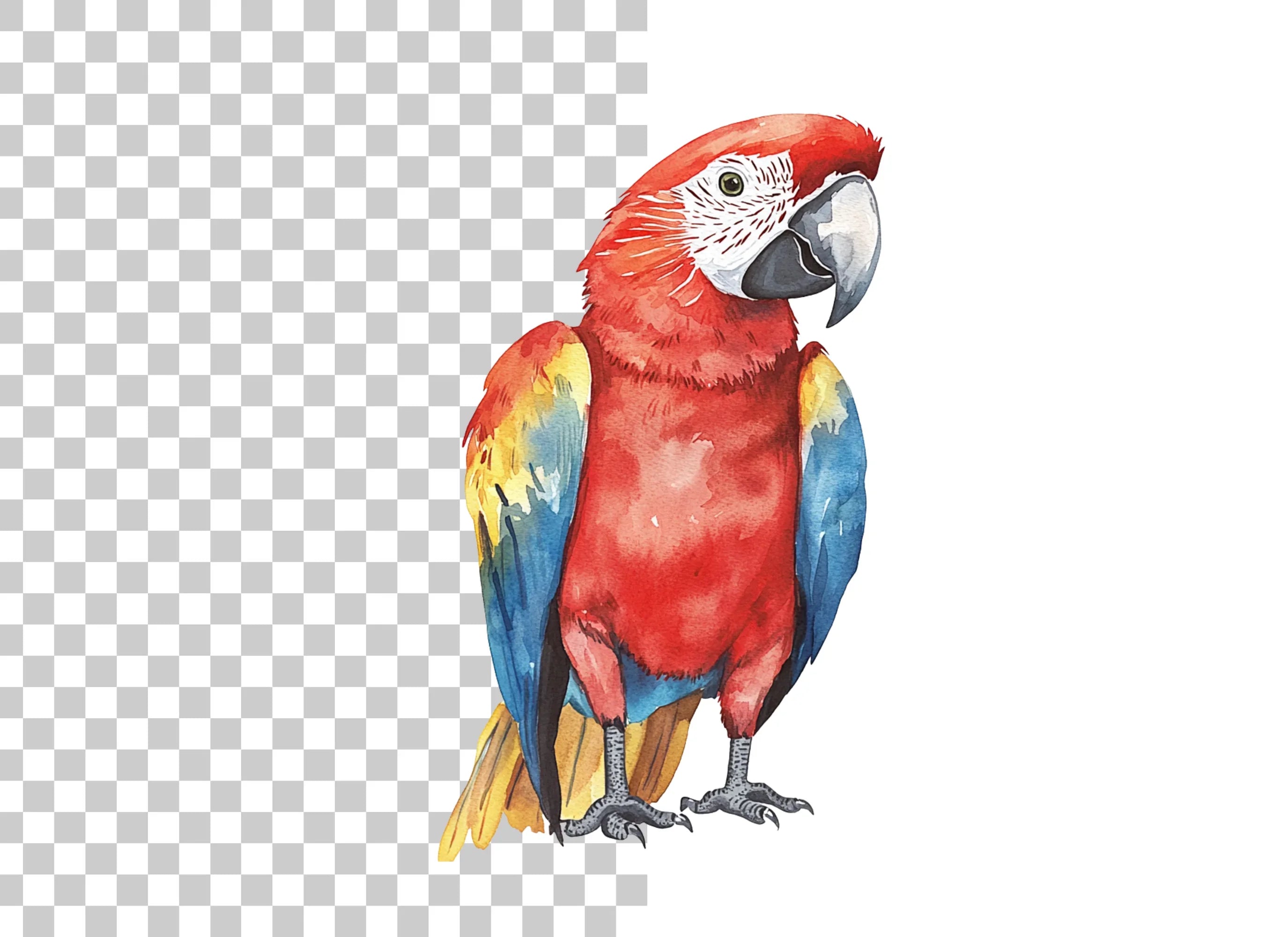 Vibrant Macaw Parrot Clipart Bundle