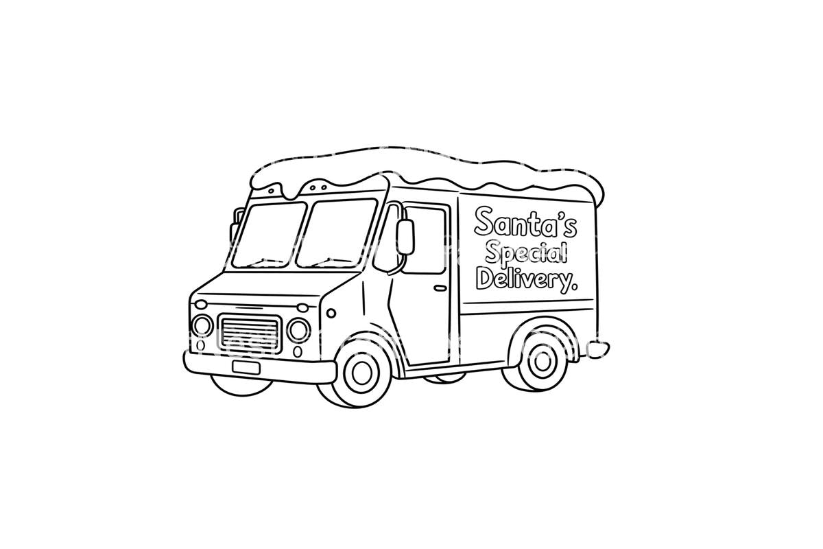 Santa Special Delivery Truck Coloring Books