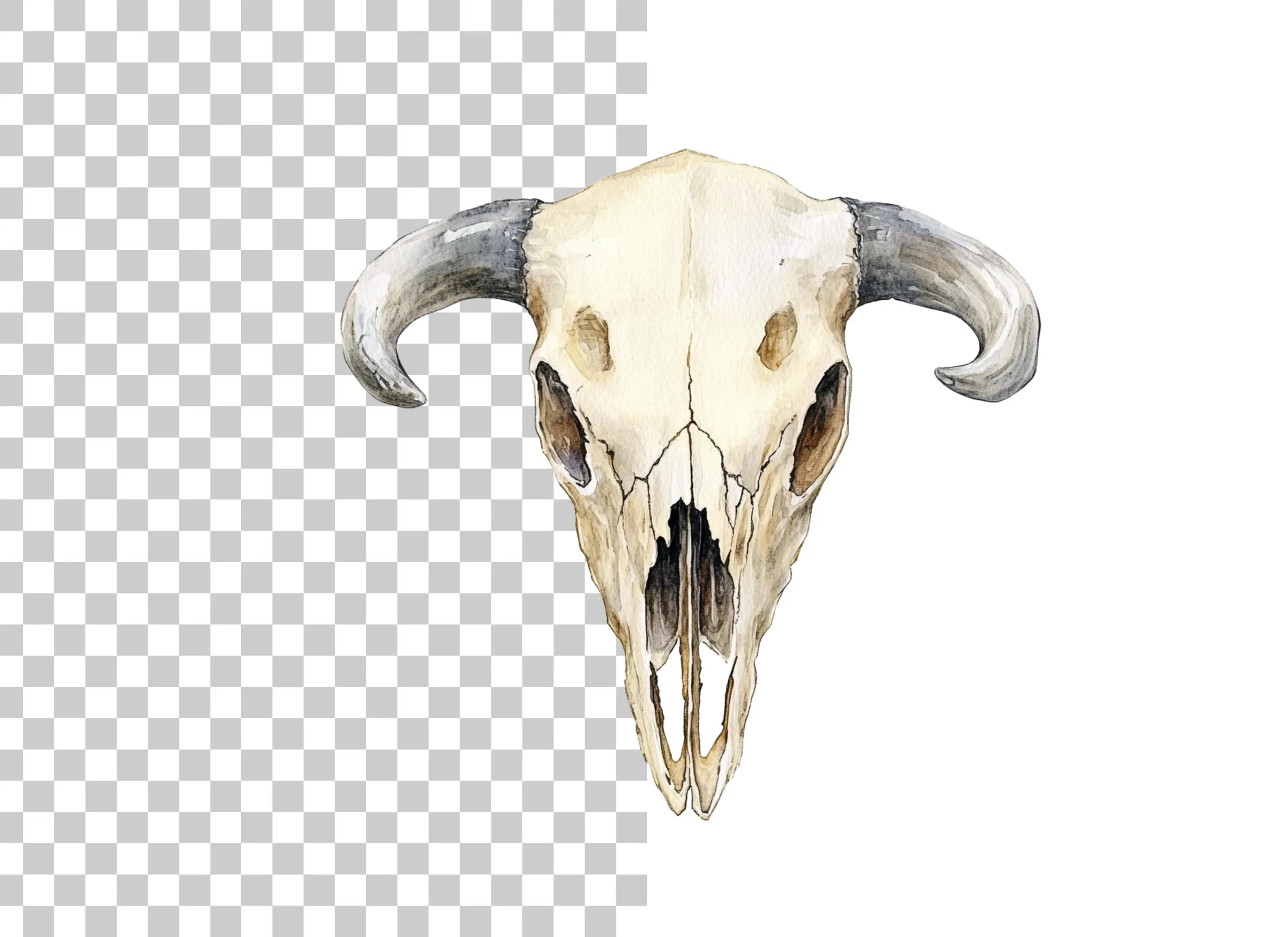 Animal Skull Clipart Bundle