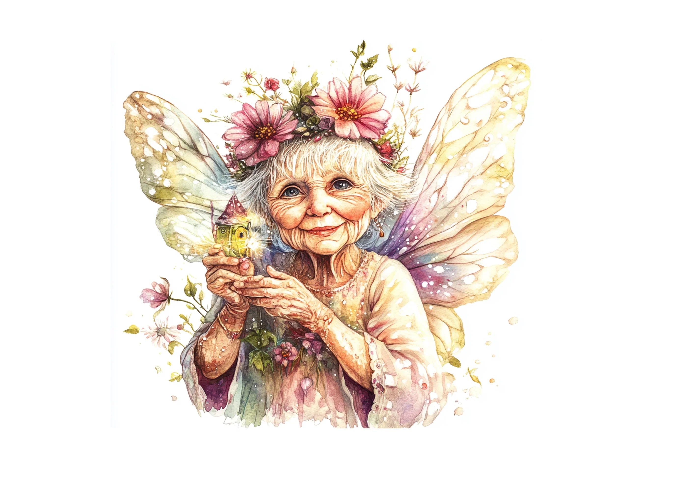 Elderly Fairy Clipart Bundle