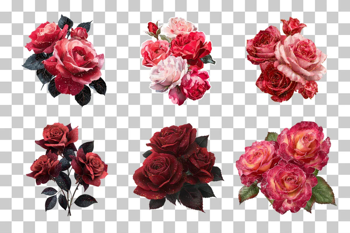 Red Rose Clipart Bundle - CraftNest - Digital Crafting and Art