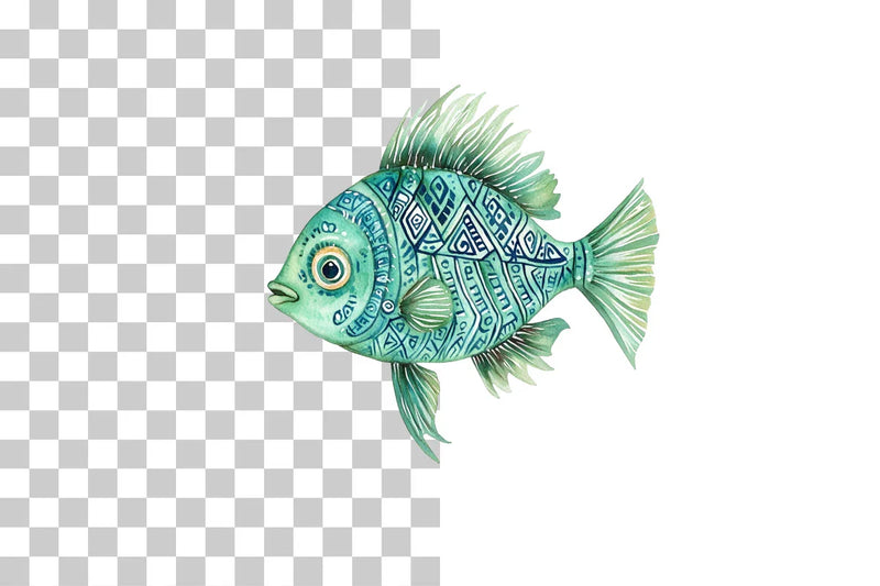 Tribal Ocean Fish Clipart Bundle - CraftNest - Digital Crafting and Art