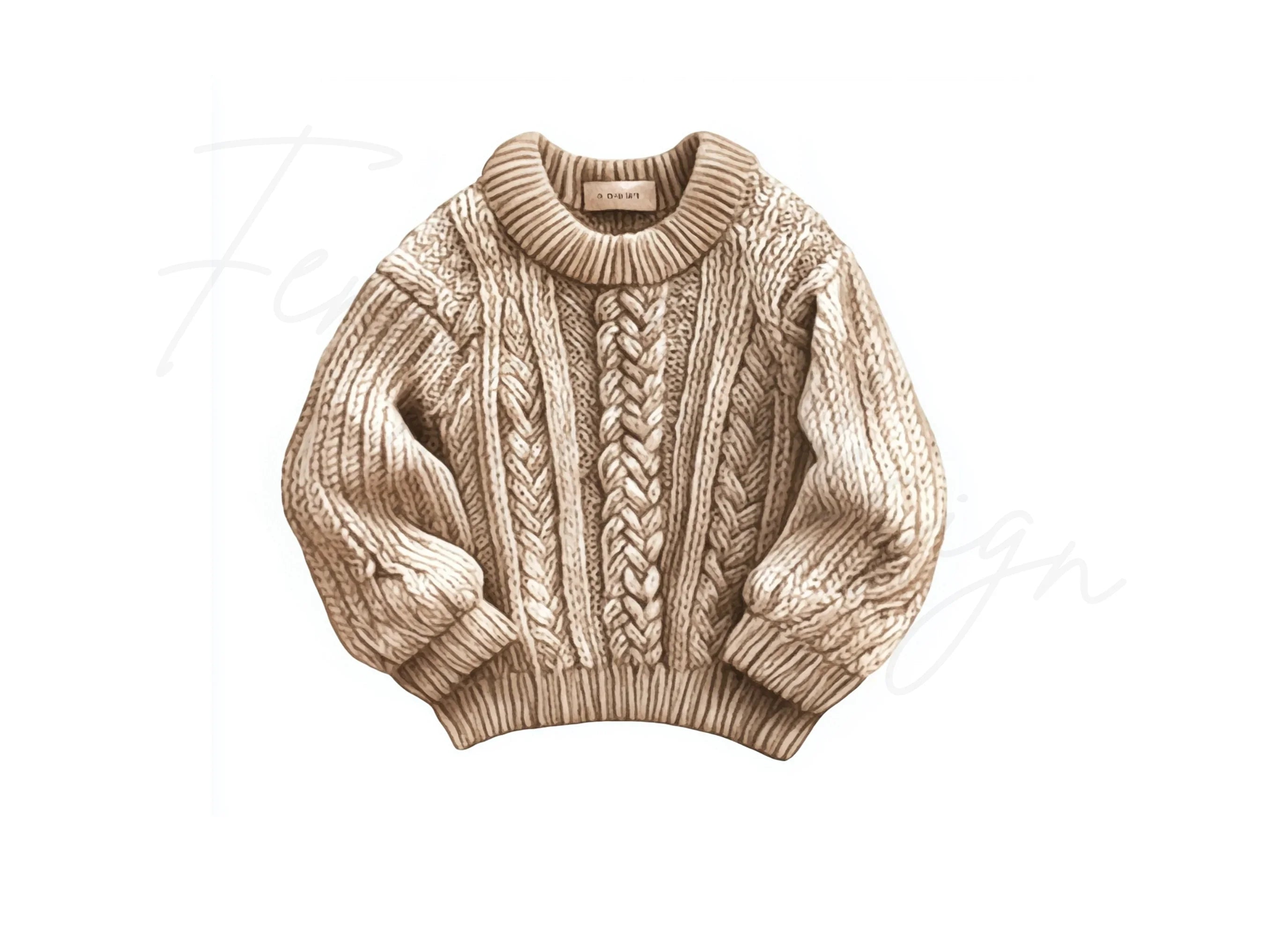 Cozy Knitted Sweaters Clipart Bundle