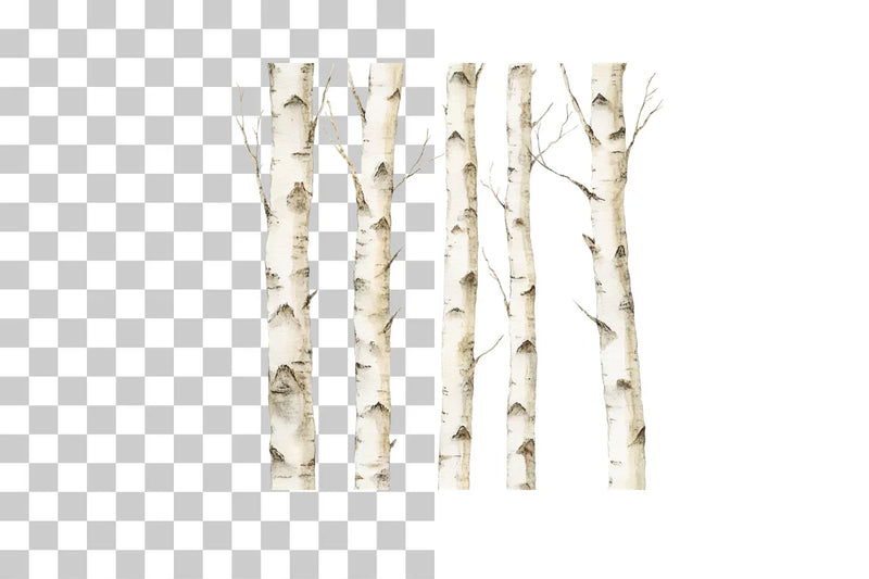 Birch Forest Paper Clipart Bundle - CraftNest - Digital Crafting and Art