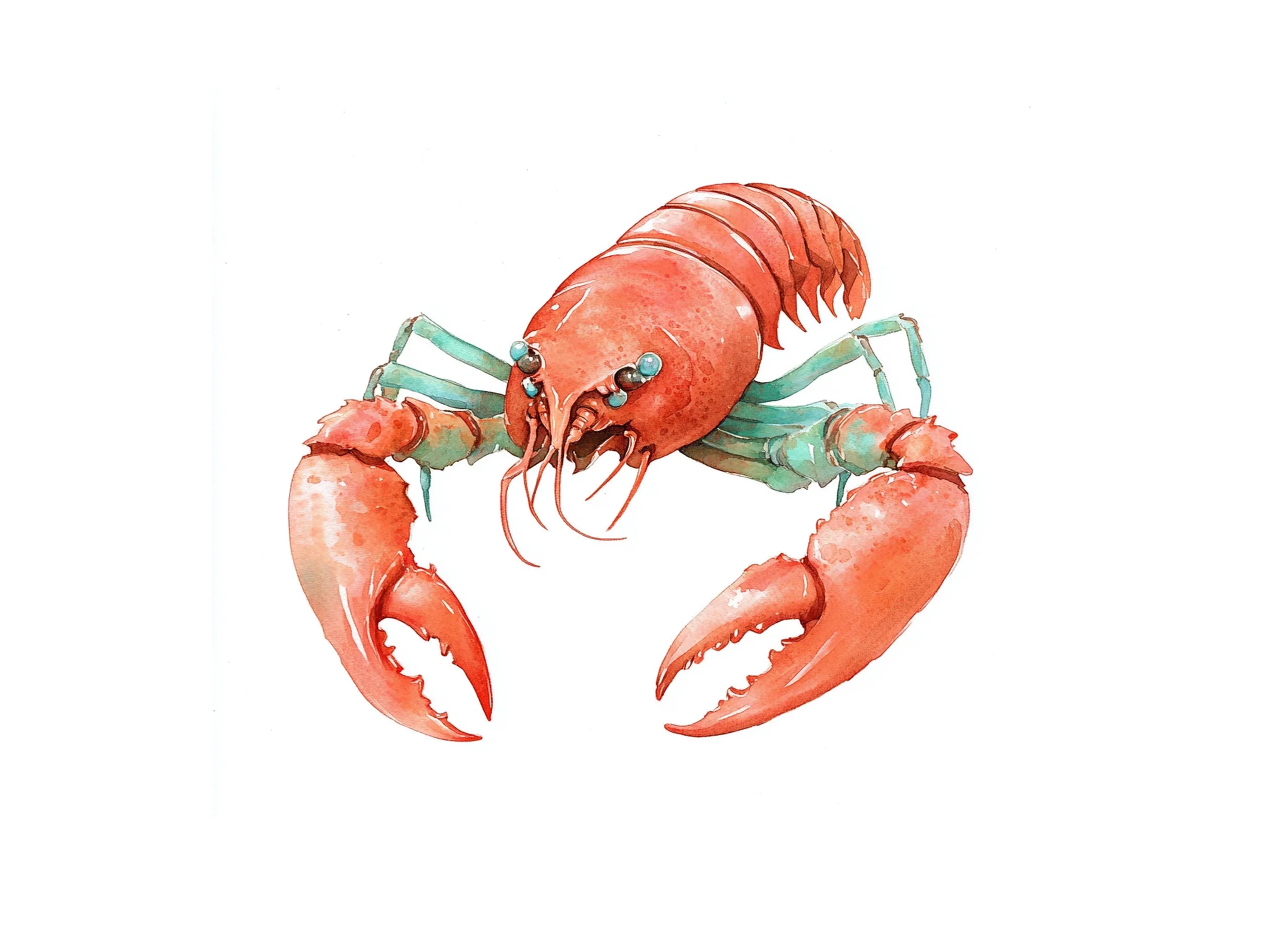 Realistic Red Crawfish Clipart Bundle