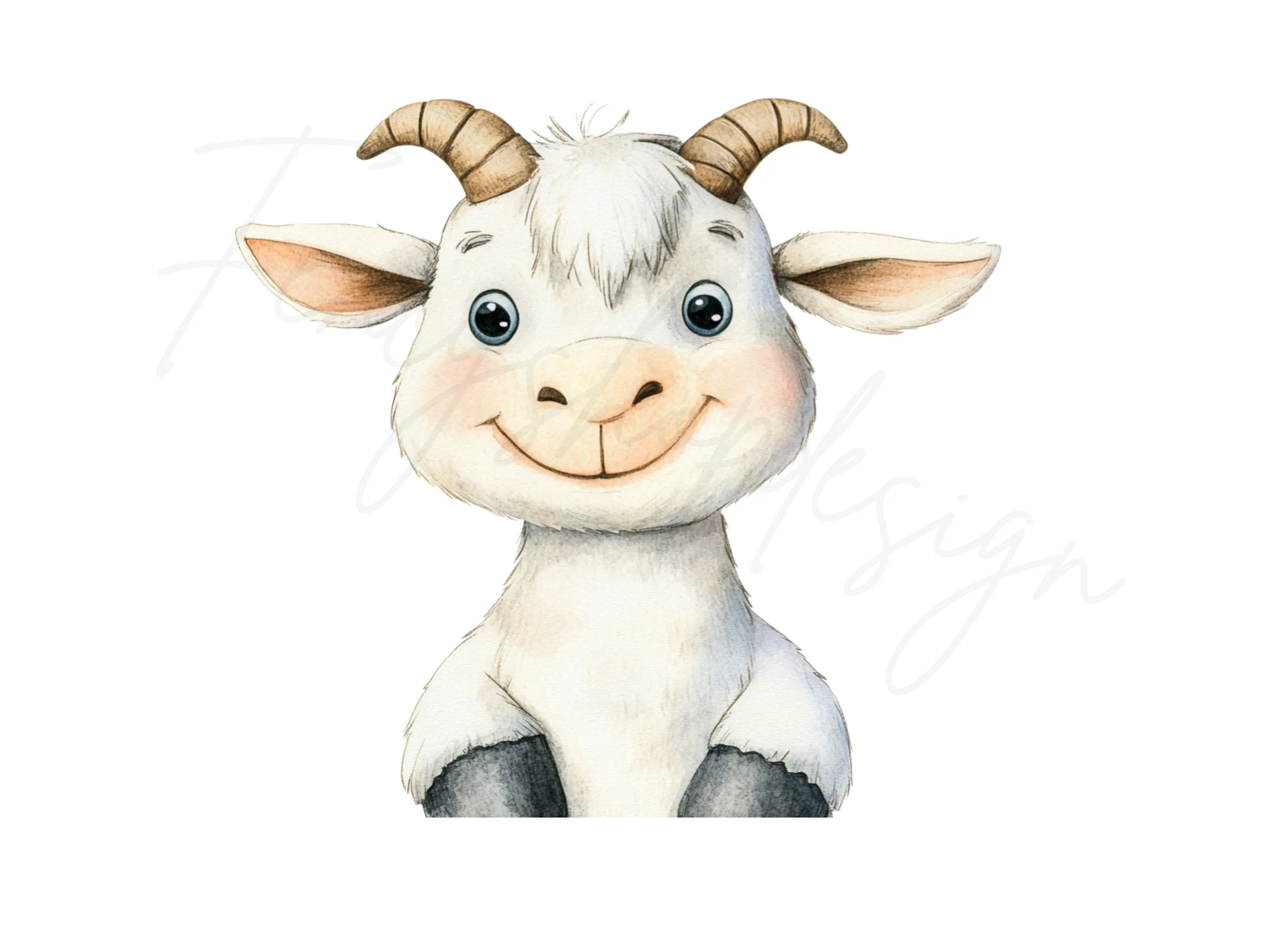 Cute Baby Goat Clipart Bundle