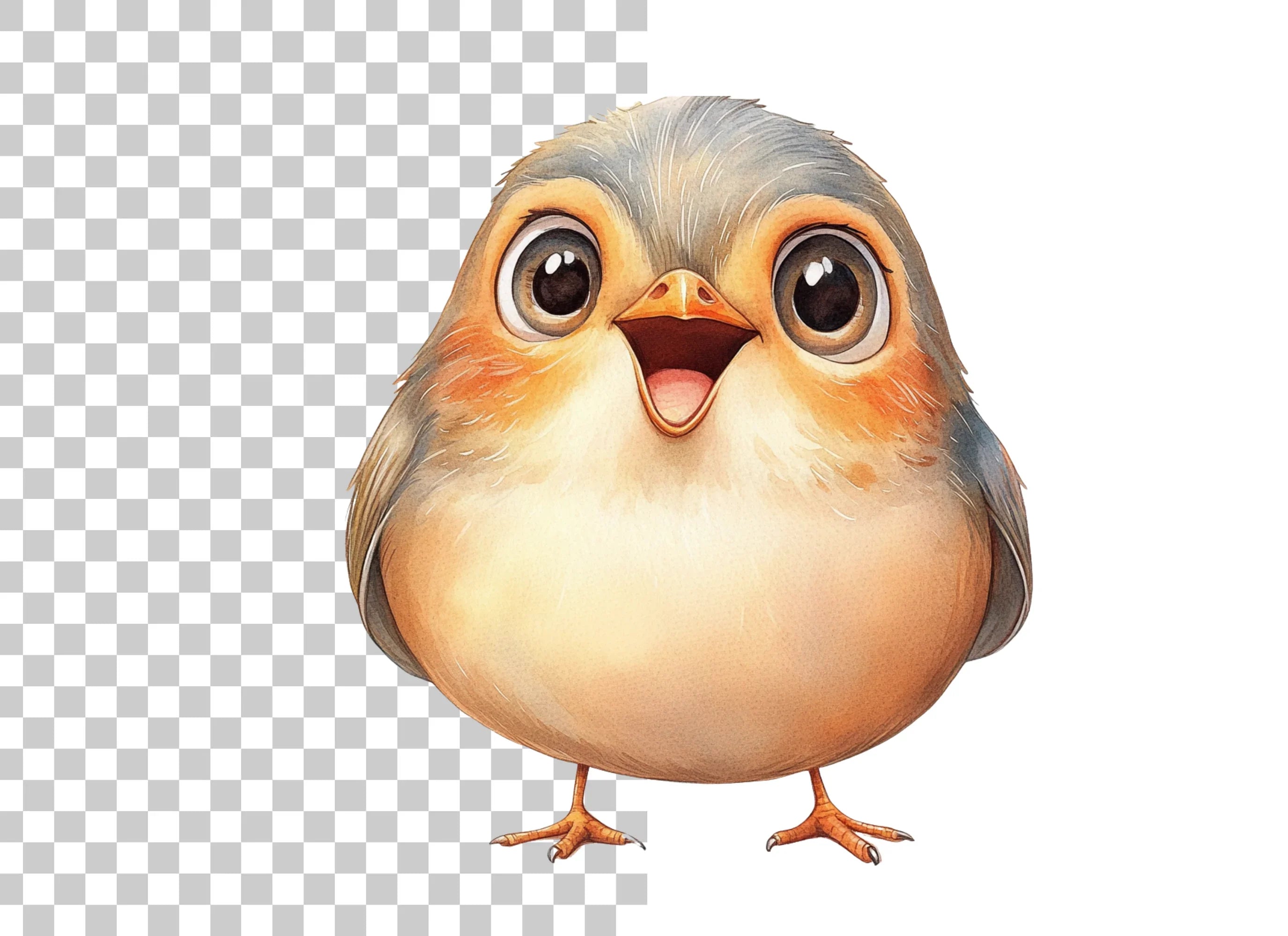 Happy Baby Bird Clipart Bundle