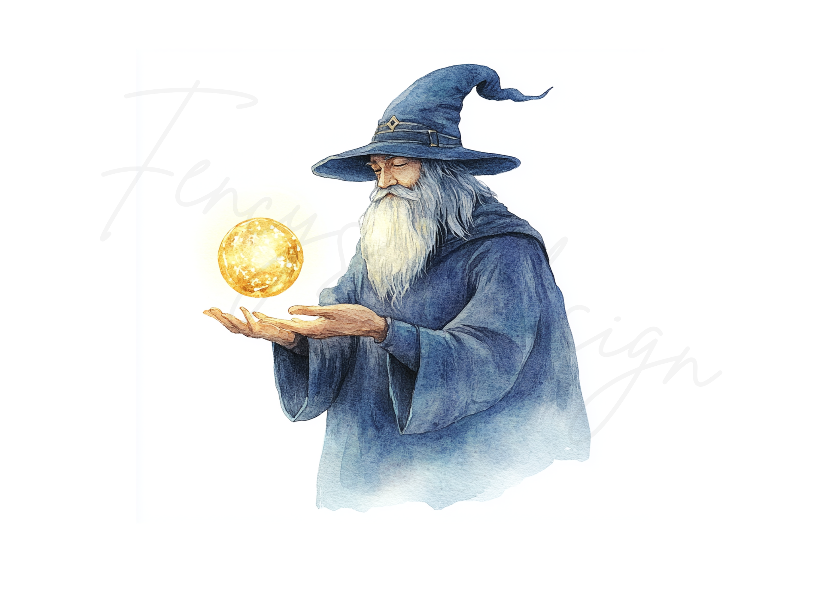 Wizard with Magic Orb Clipart Bundle