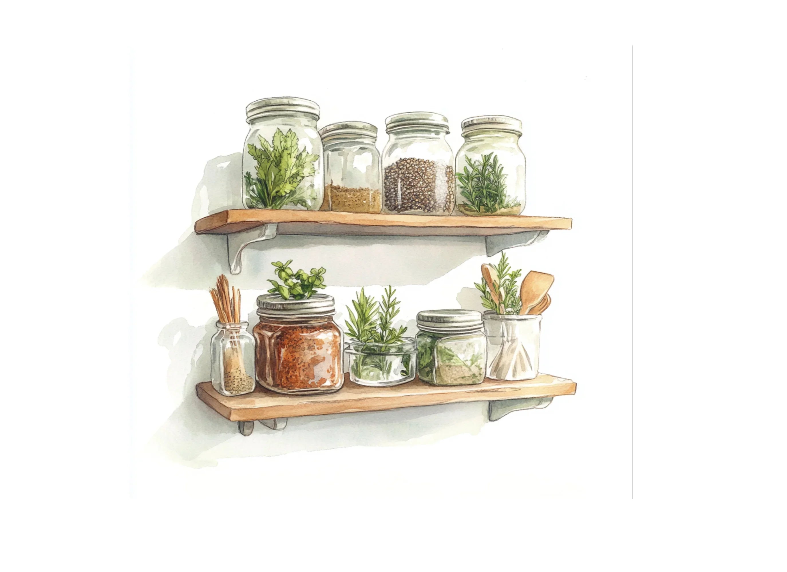 Herb Jars Clipart Bundle