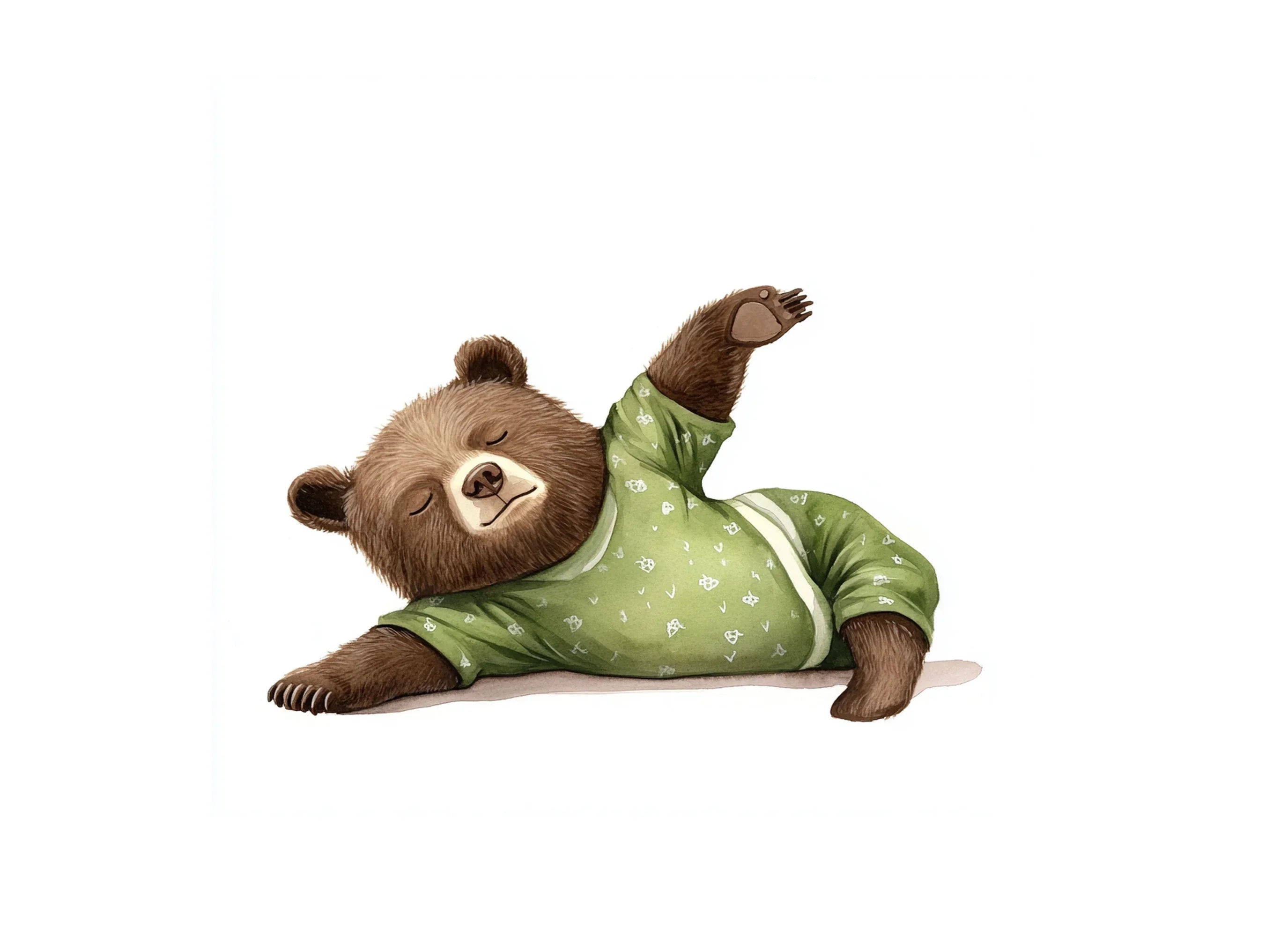 Cute Sleeping Bear Clipart Bundle
