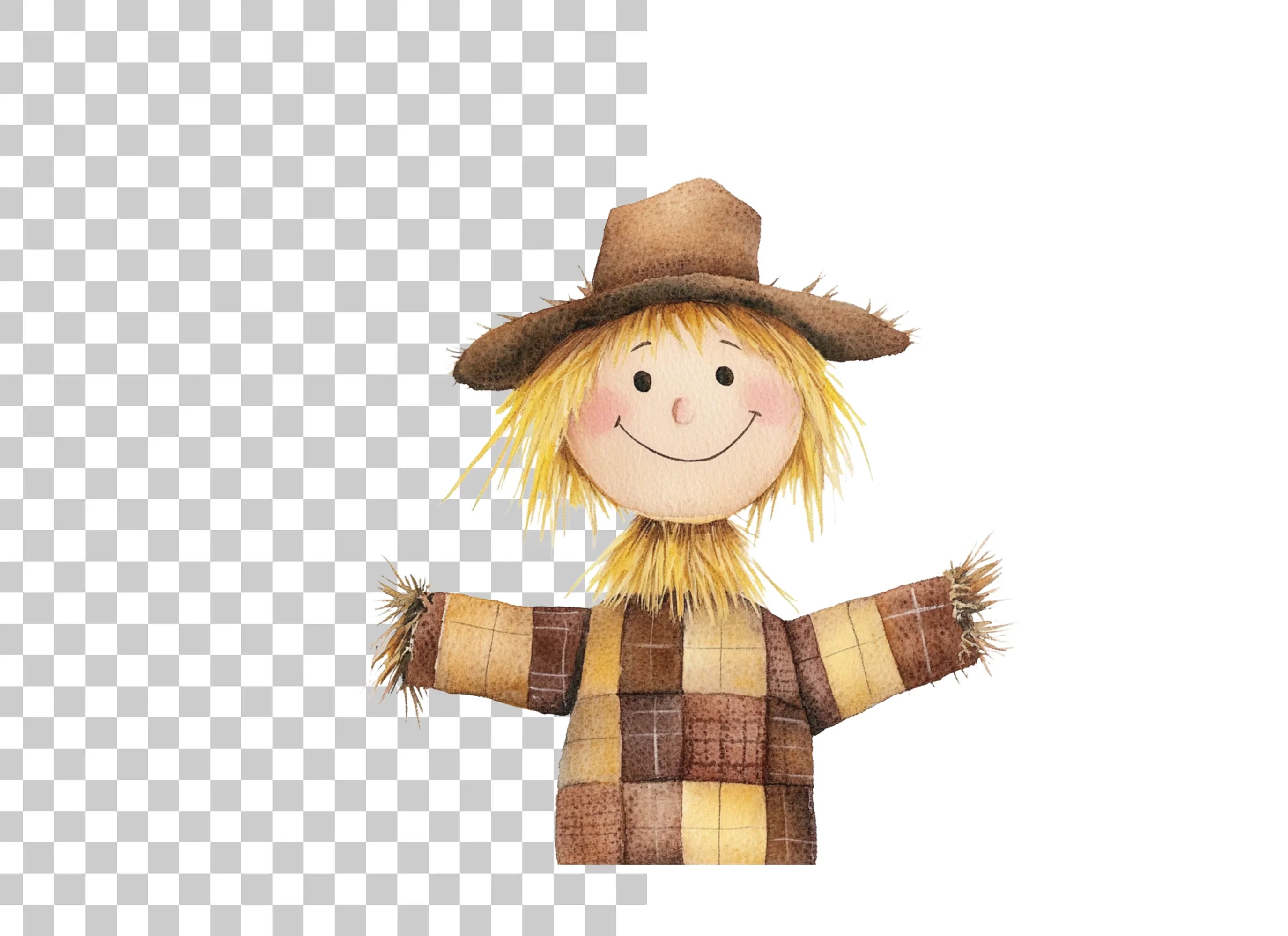 Cute Scarecrow Clipart Bundle