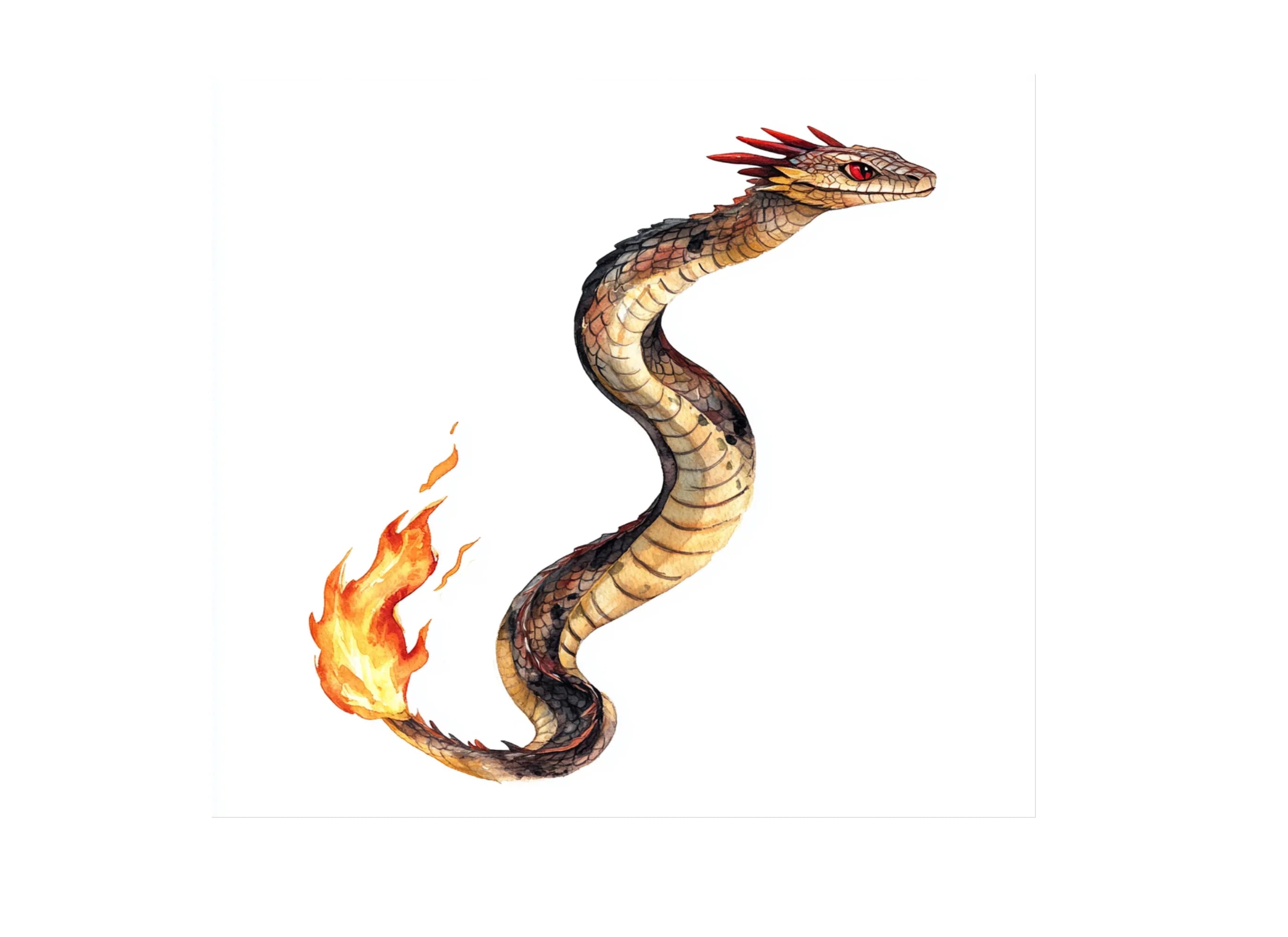 Fiery Dragon Clipart Bundle