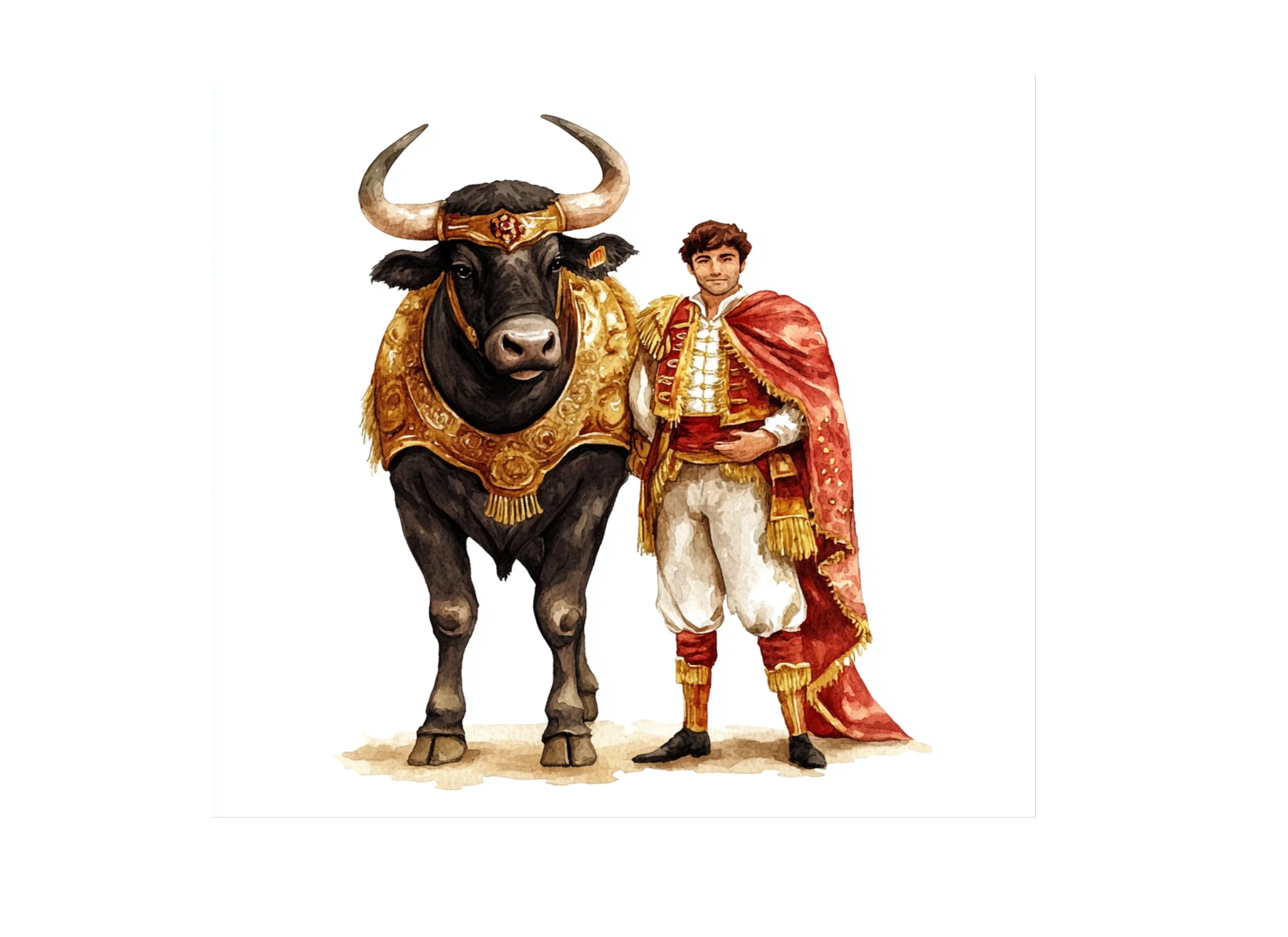 Matador and Bull Clipart Bundle