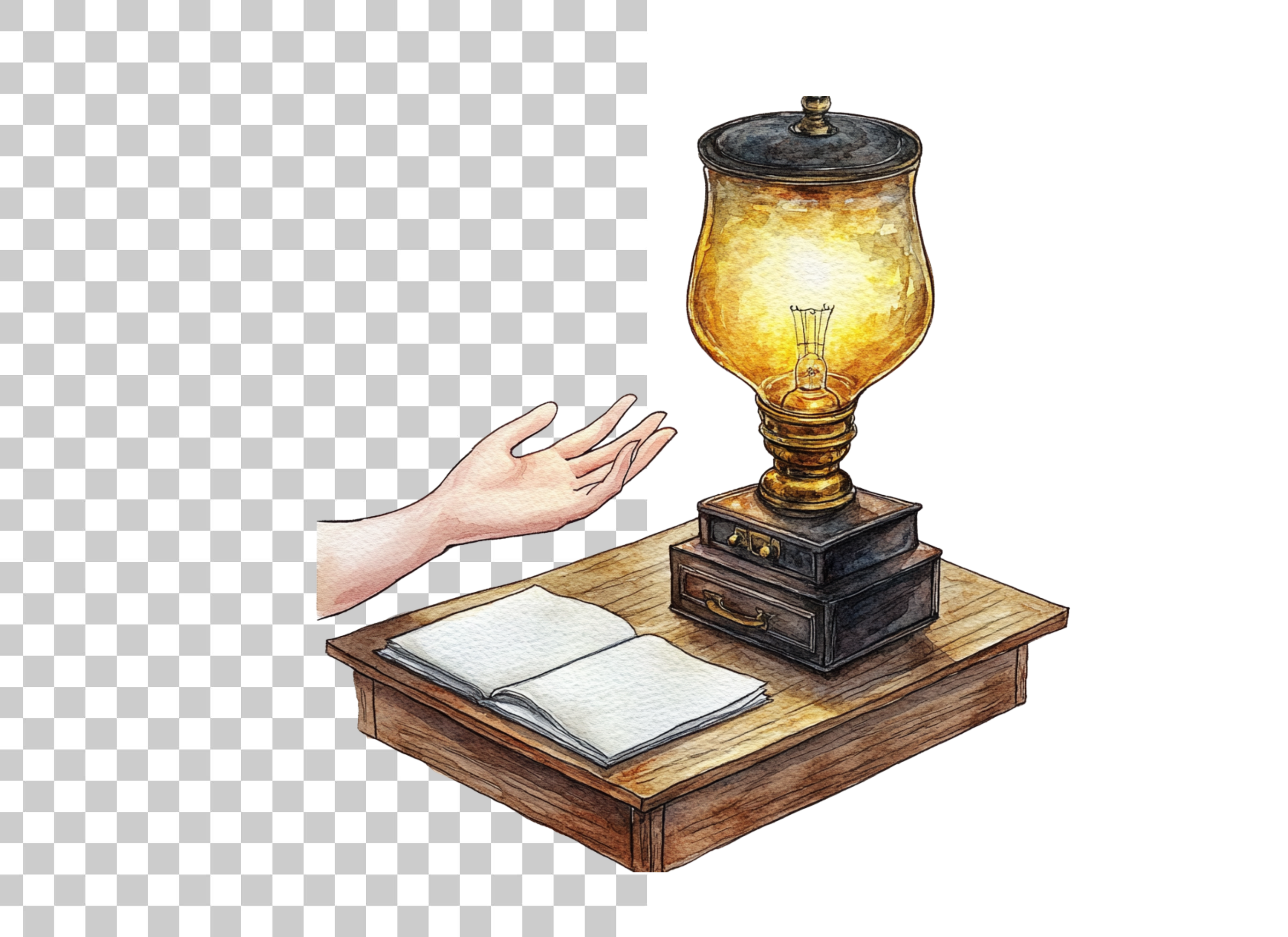 Magical Lamp and Book Clipart Bundle