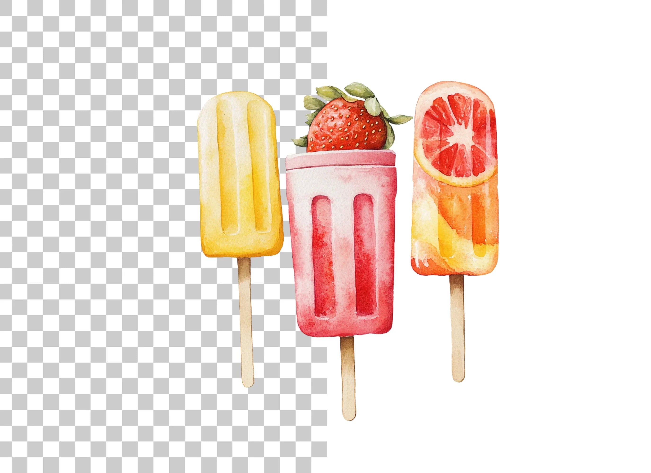 Refreshing Summer Popsicle Clipart Bundle