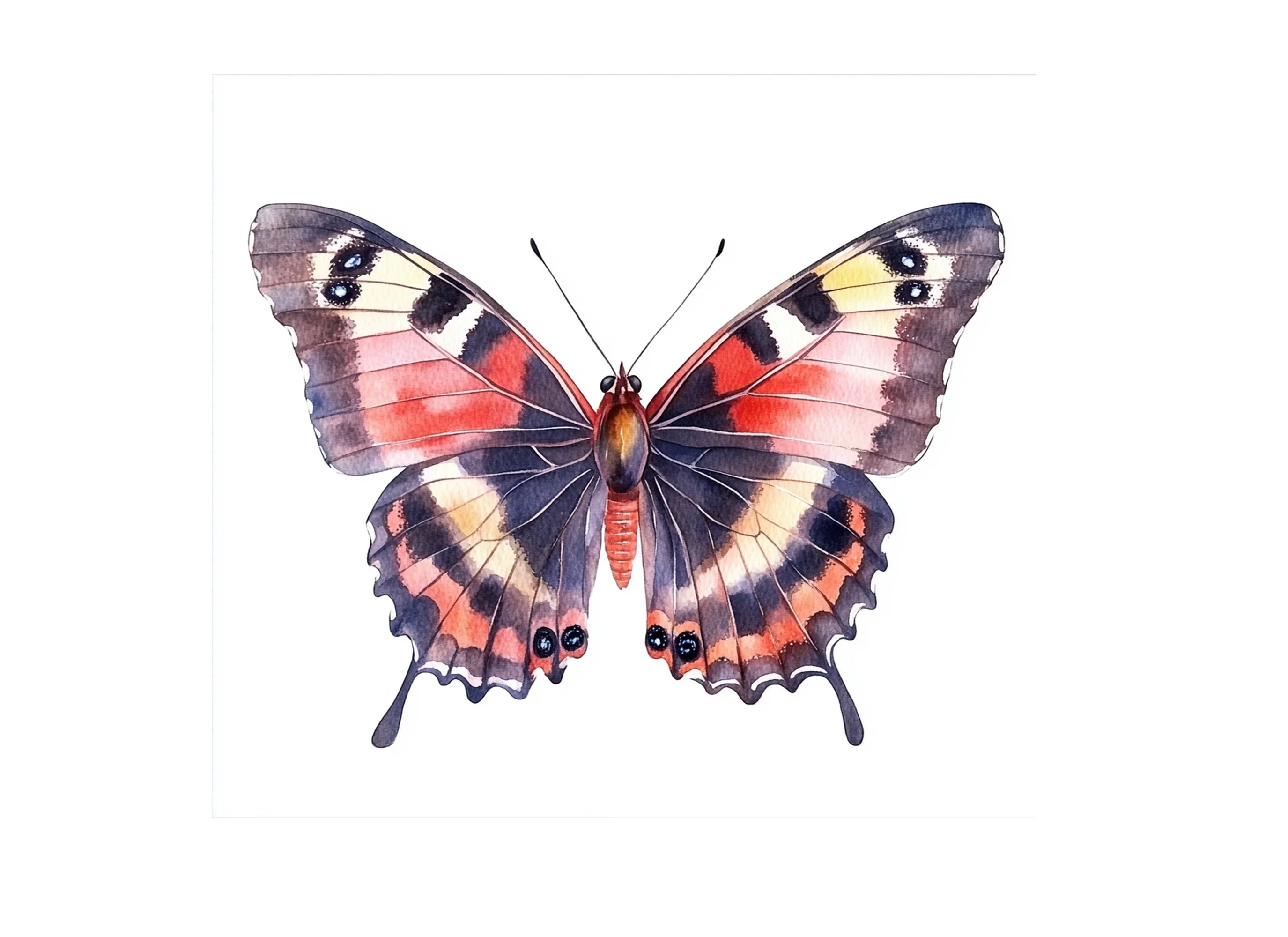 Peacock Butterfly Clipart Bundle