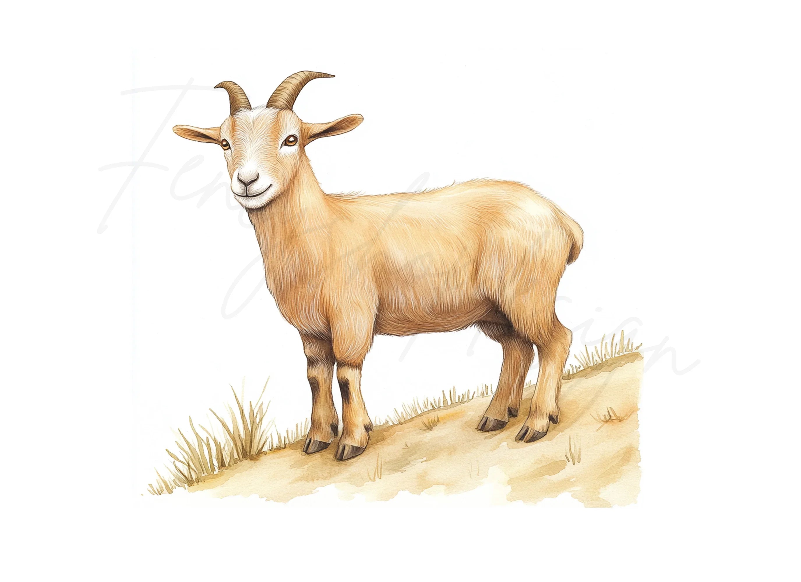 Goat Illustration Clipart Bundle
