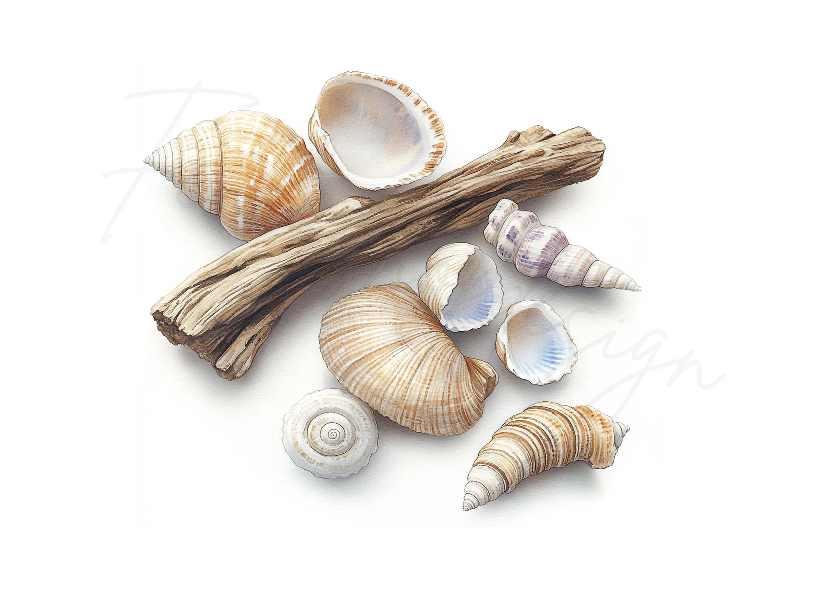 Seashells Starfish Clipart Bundle