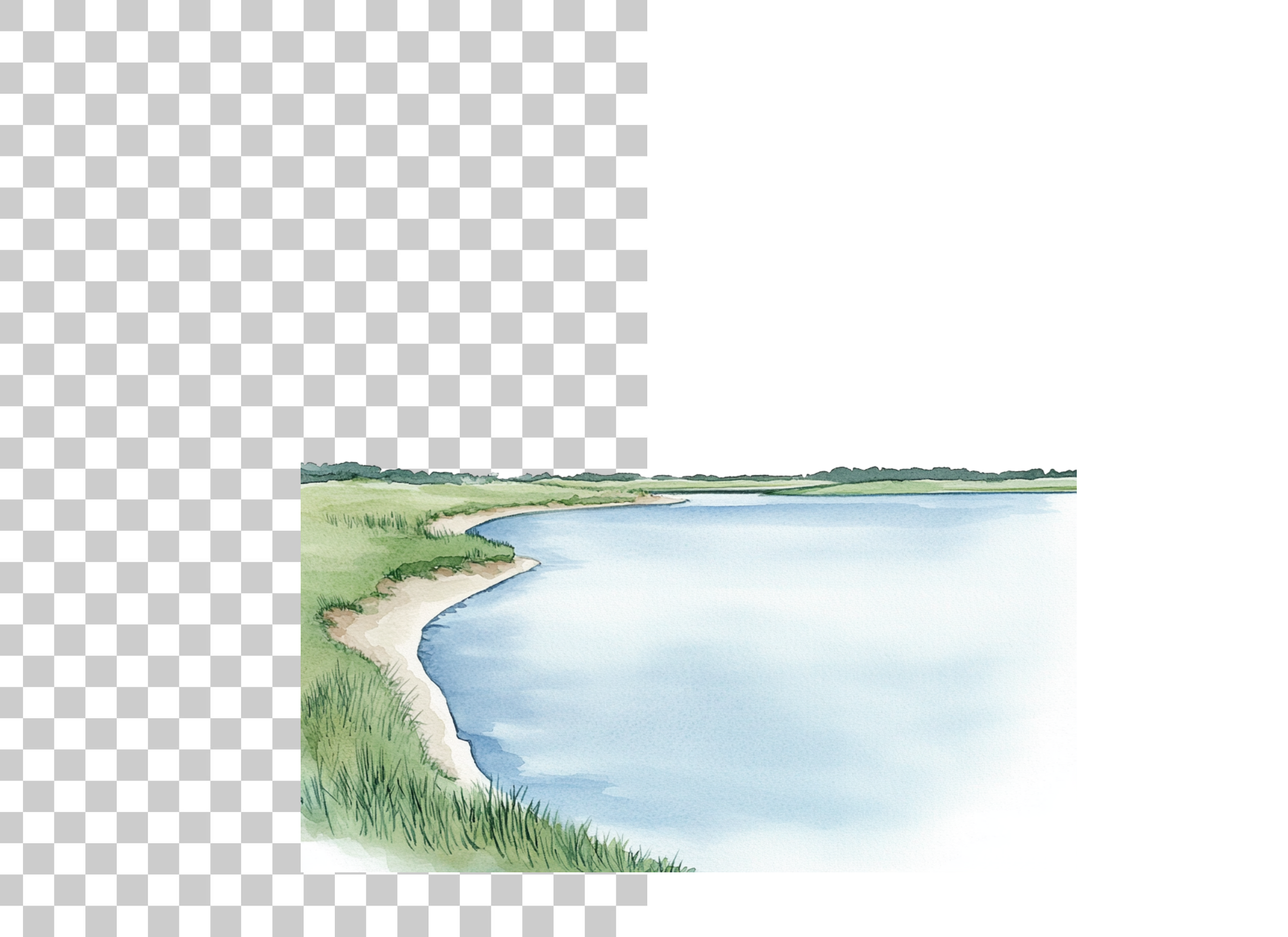 Riverside Landscape Clipart Bundle