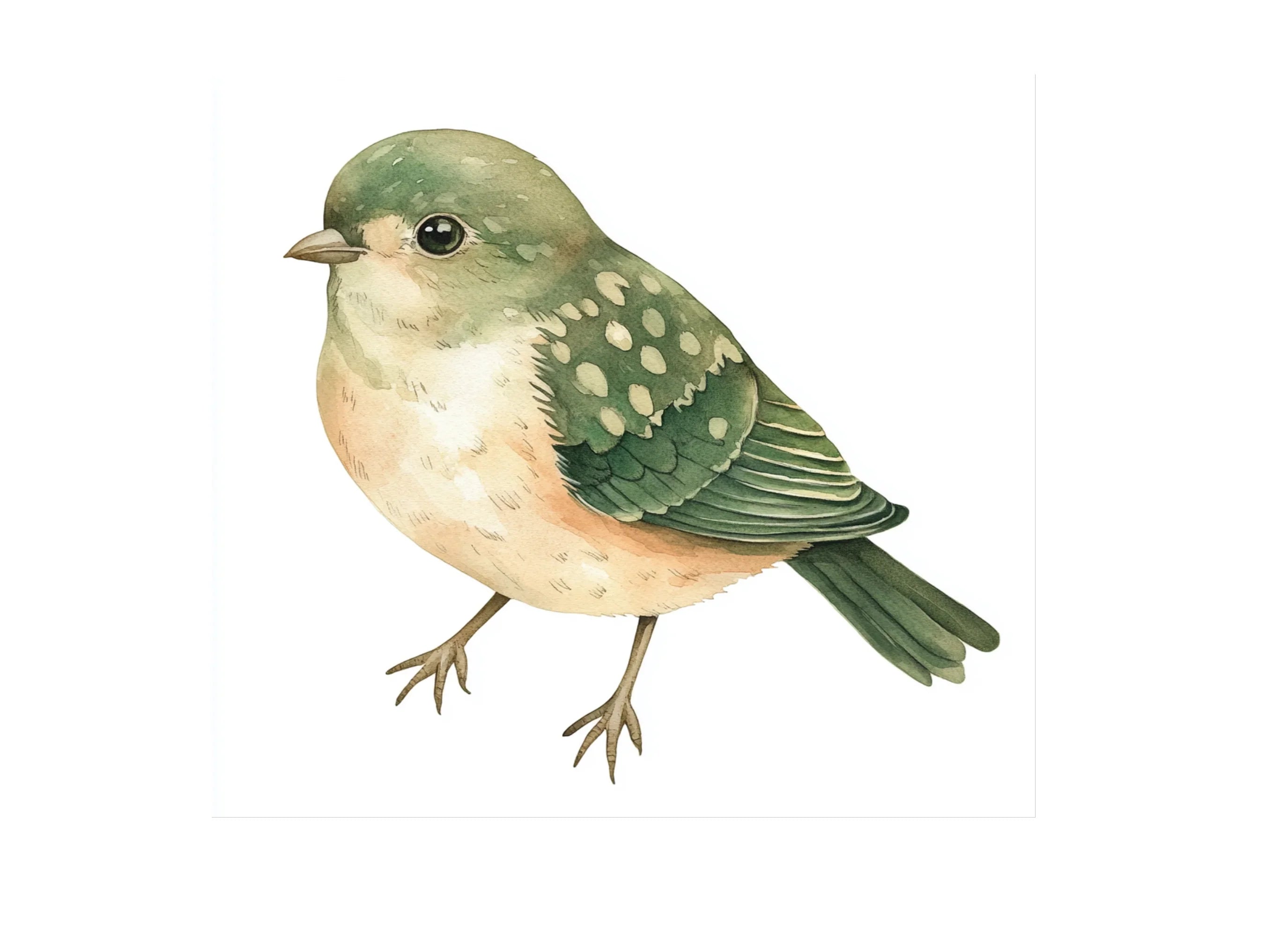 Green Birds Clipart Bundle