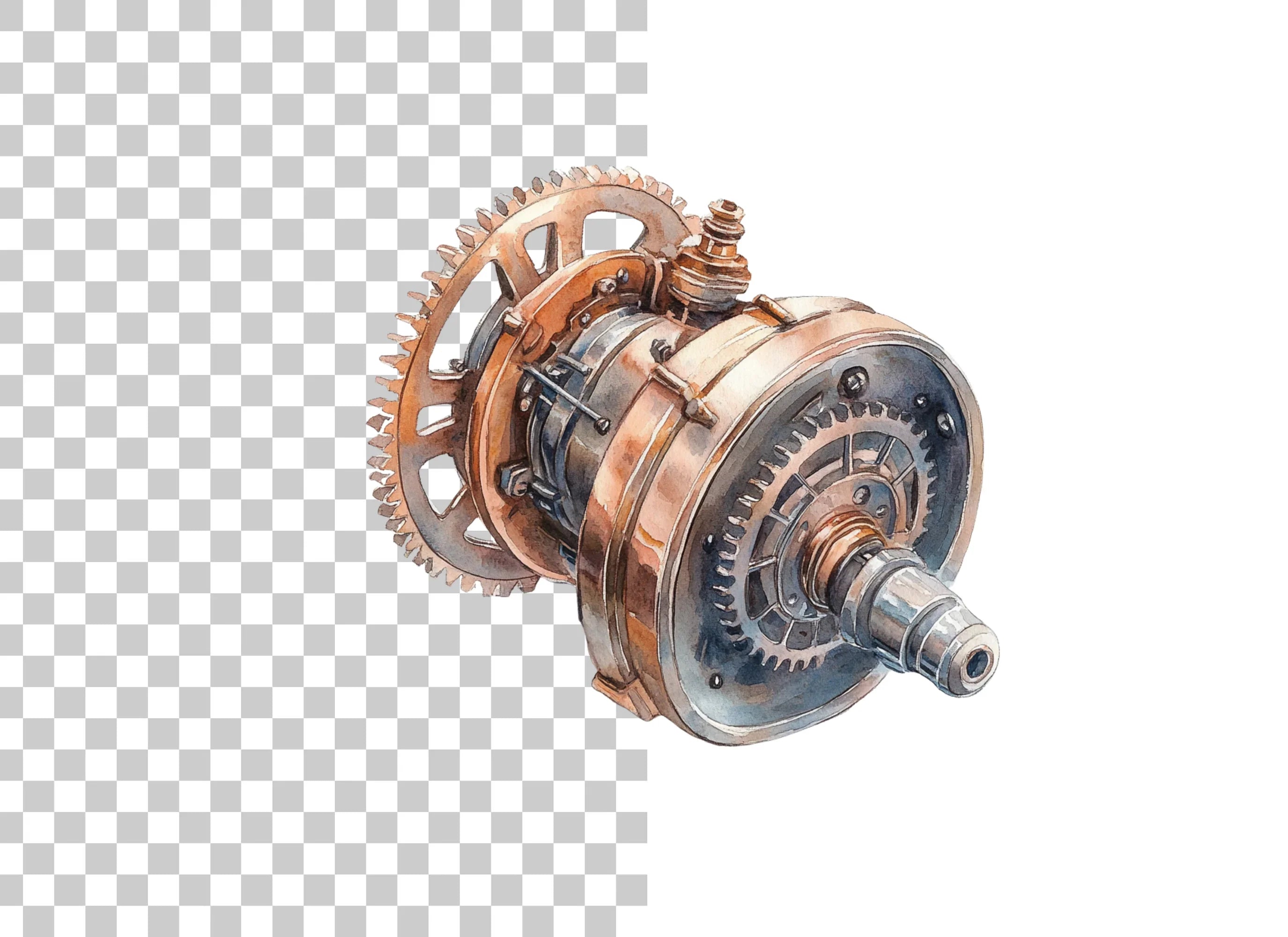 Steampunk Gear Mechanism Clipart Bundle