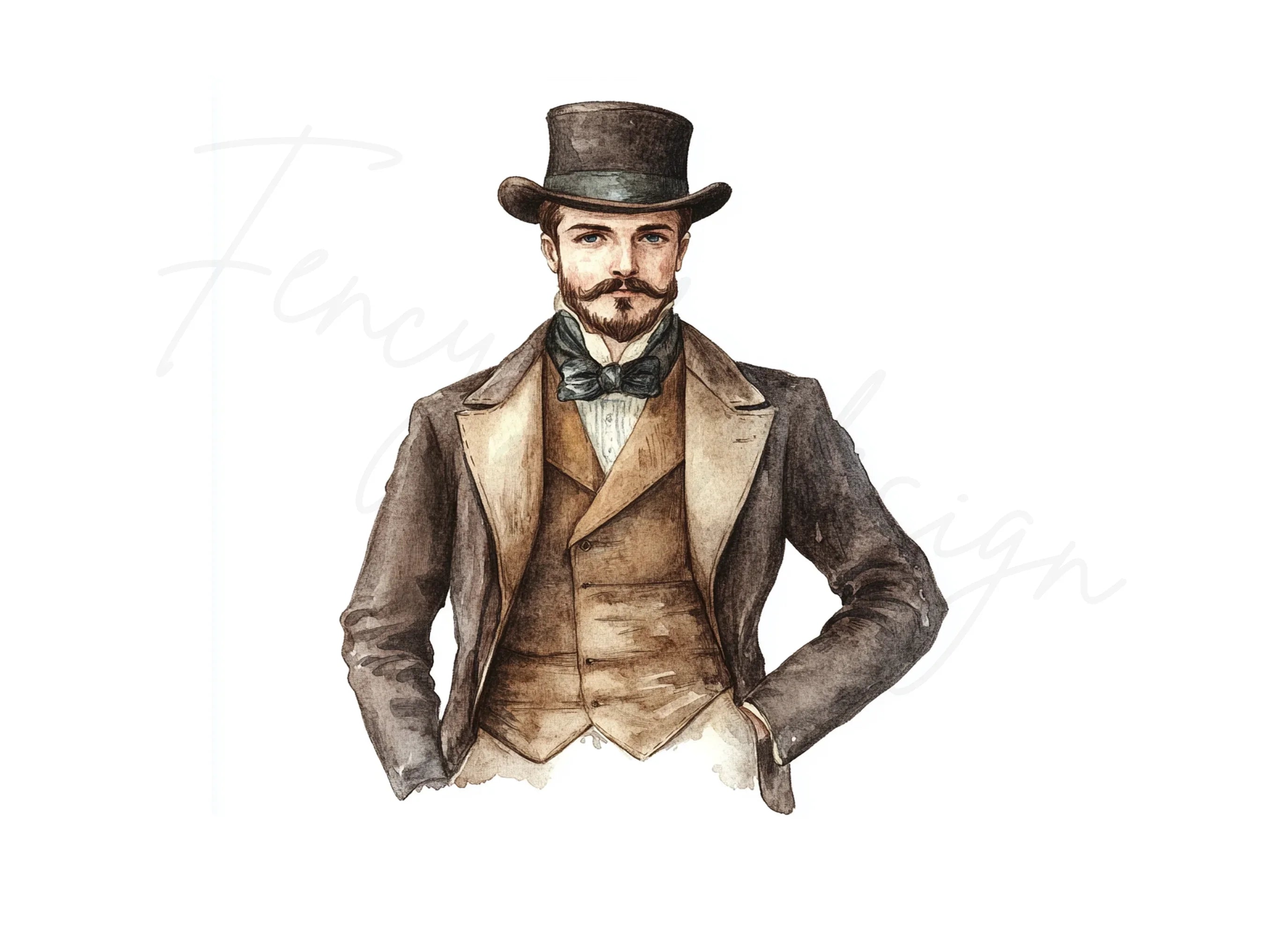 Victorian Gentlemen Clipart Bundle