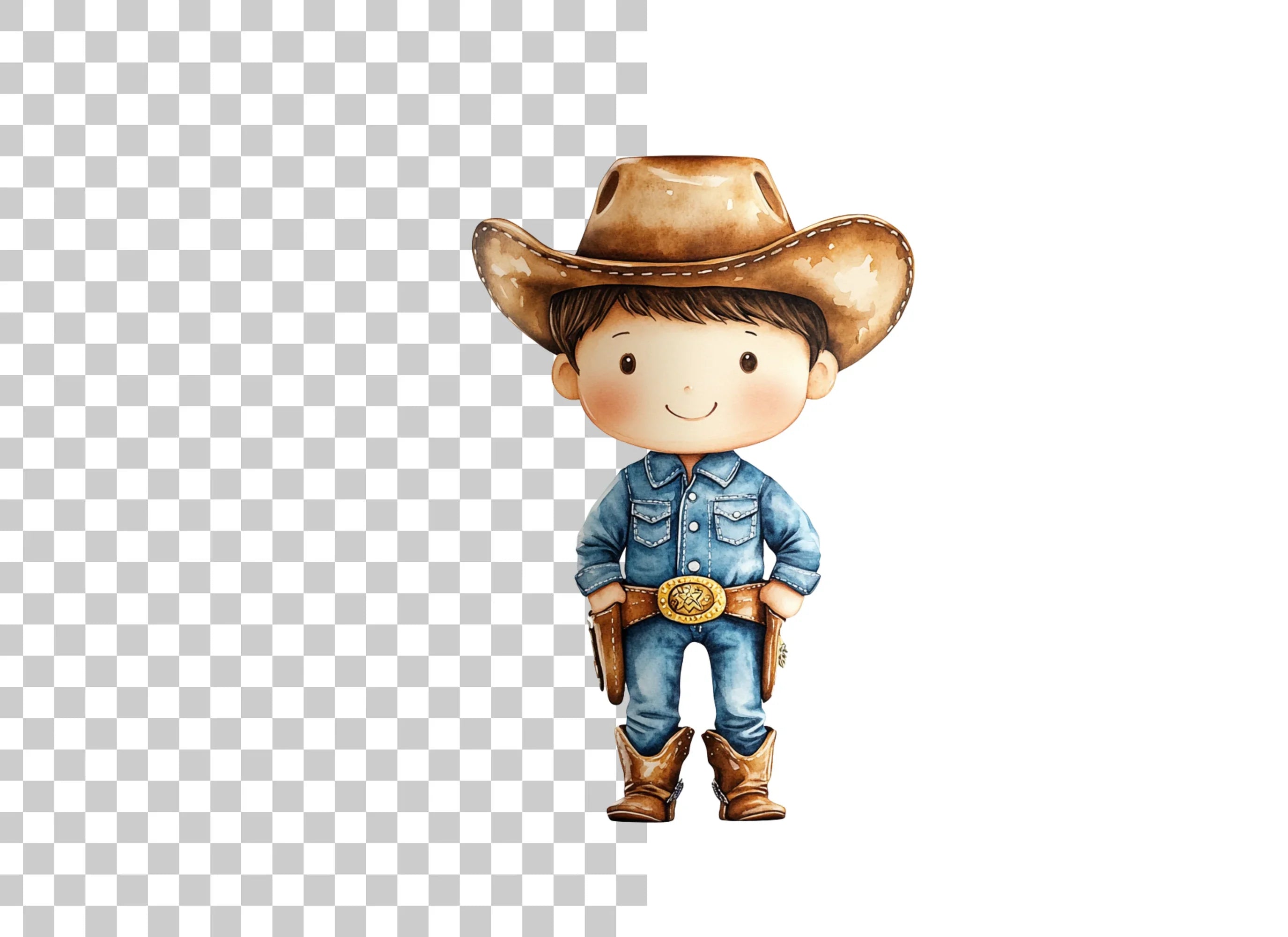 Cute Cowboy Clipart Bundle