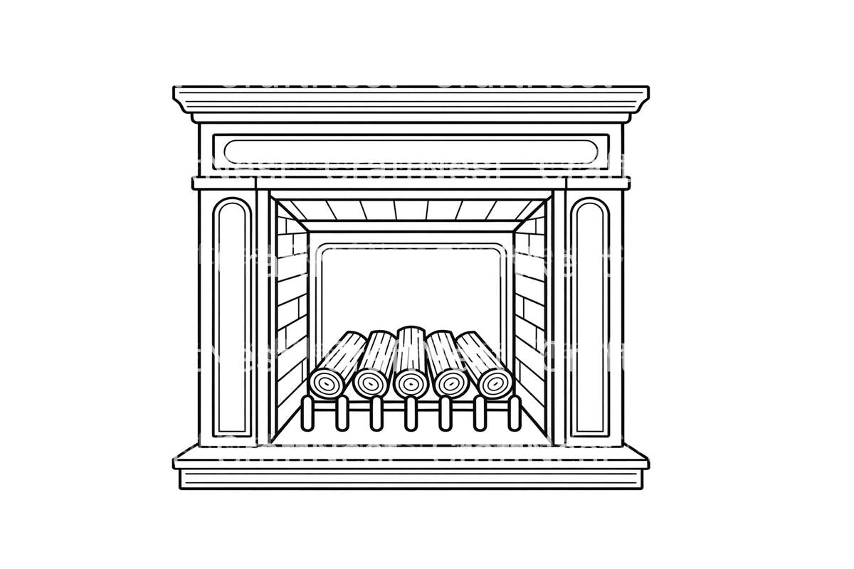 Cozy Fireplace Coloring Books