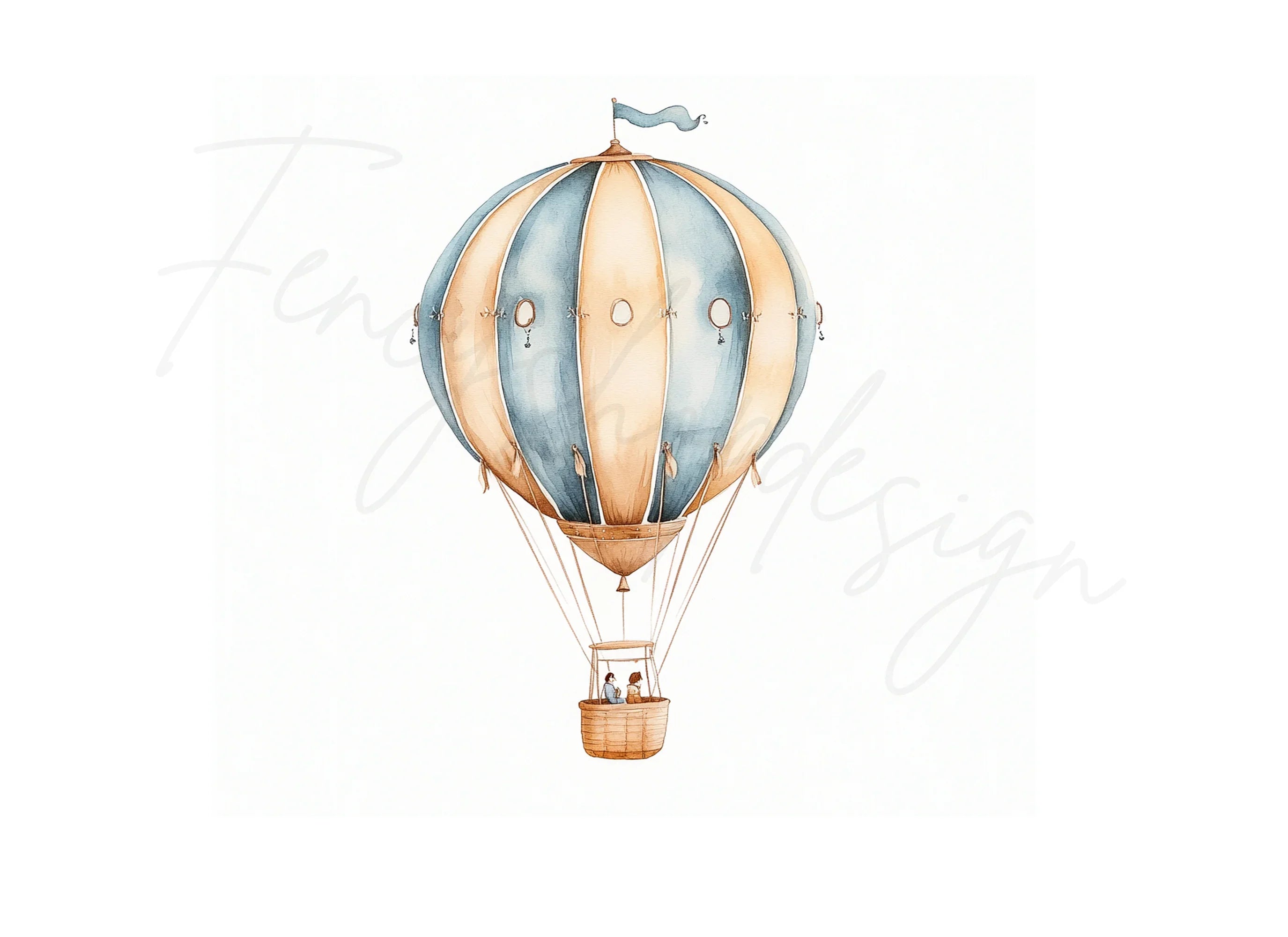 Hot Air Balloon Clipart Bundle