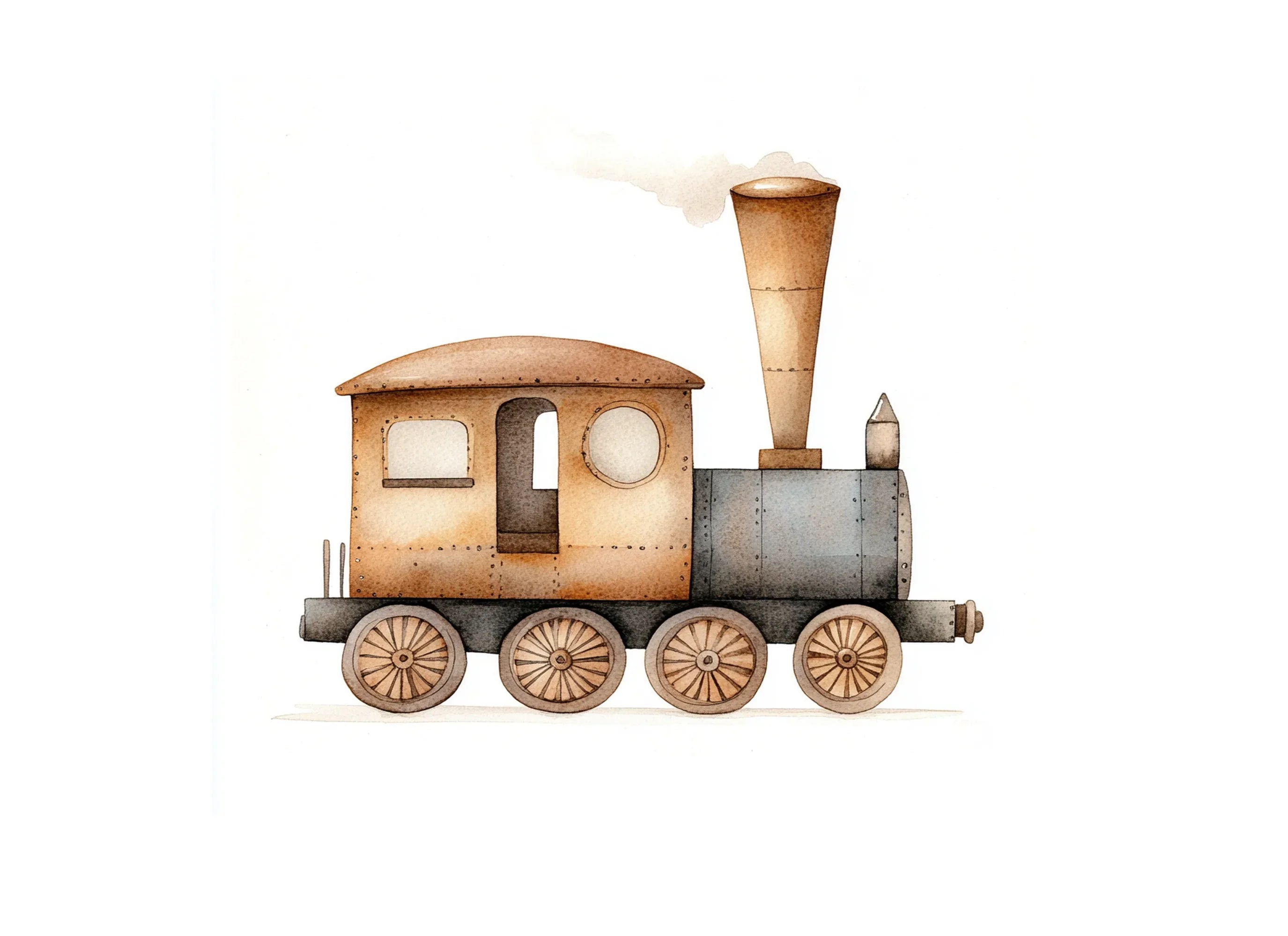 Vintage Train Clipart Bundle