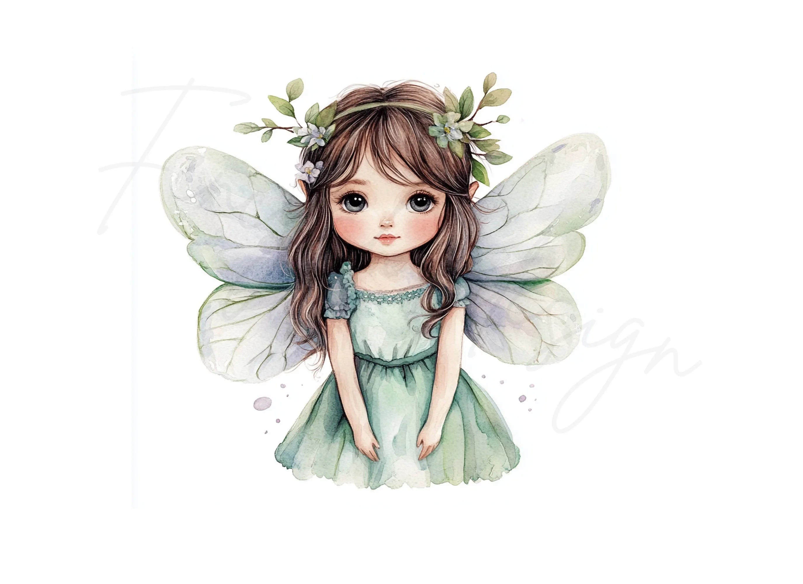Sparkling Fairy with Wand Clipart Bundle