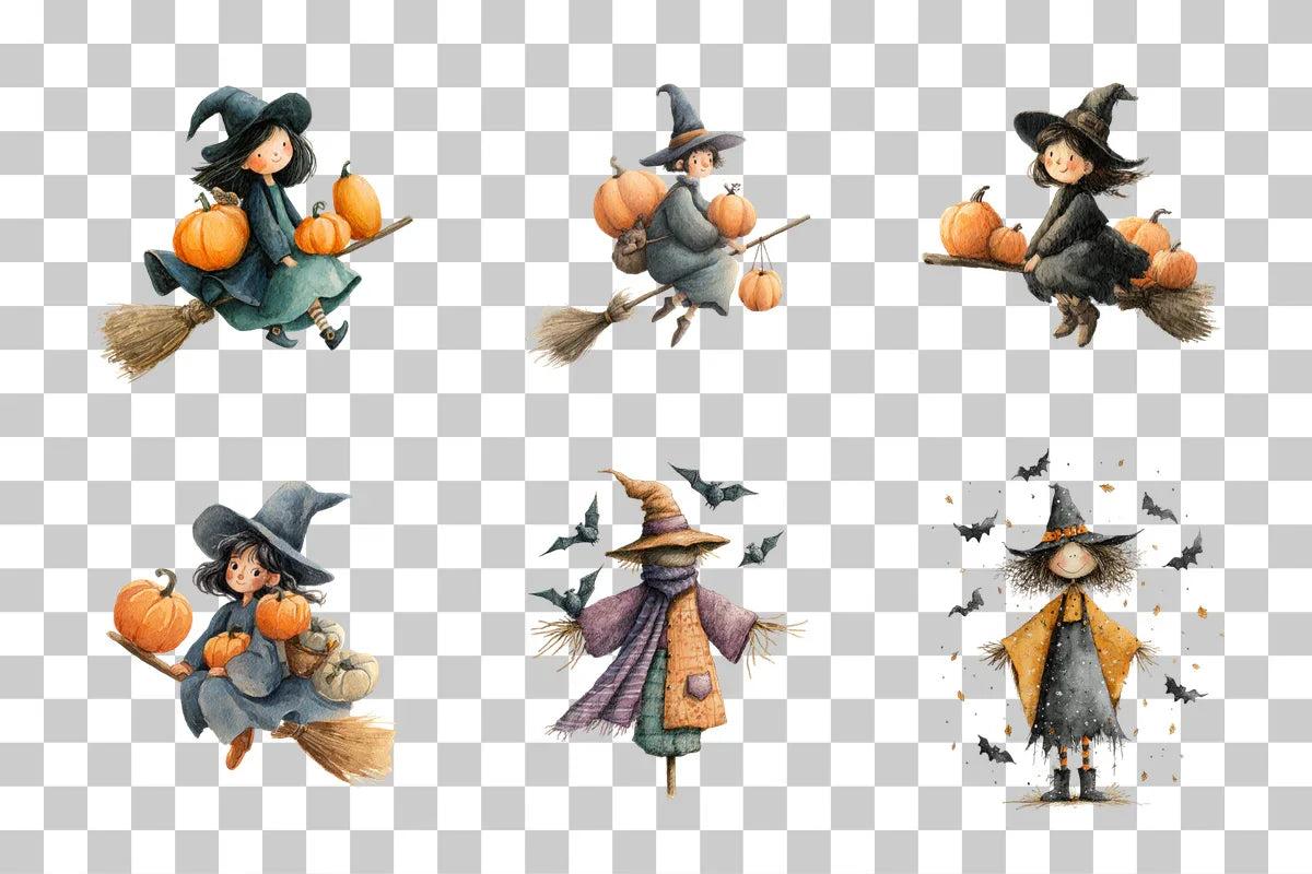 Spooky Witch Clipart Bundle - CraftNest - Digital Crafting and Art