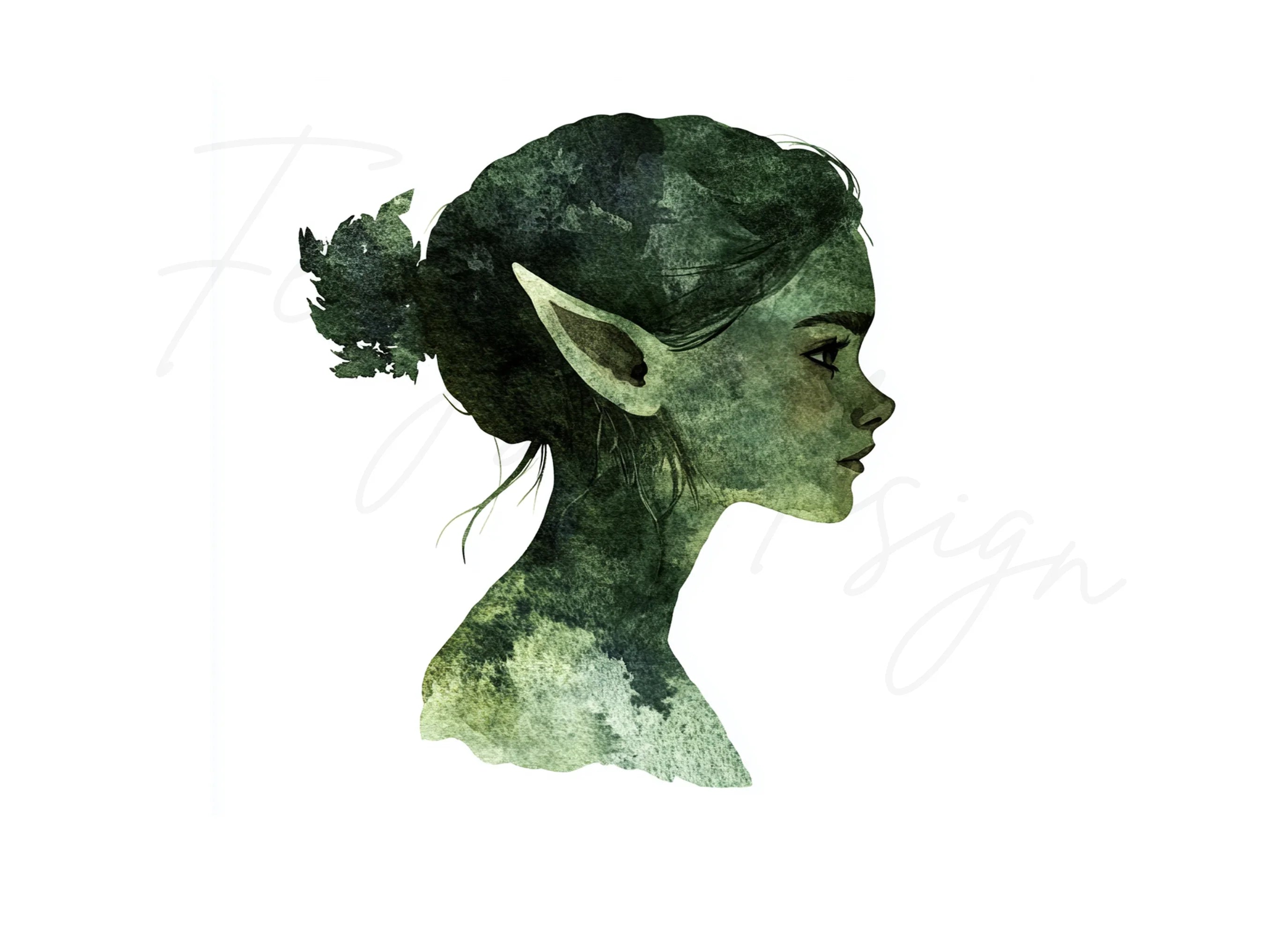 Mystical Forest Elf Clipart Bundle
