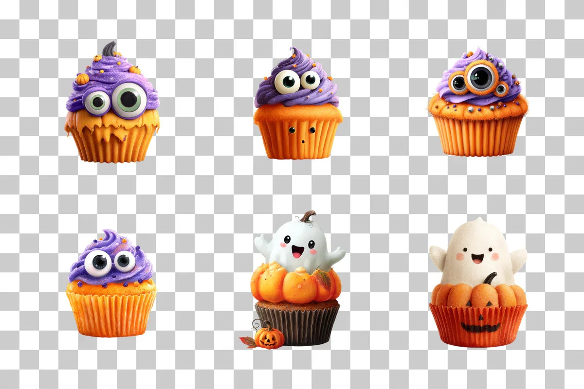 Halloween Cupcake Clipart Bundle - CraftNest - Digital Crafting and Art