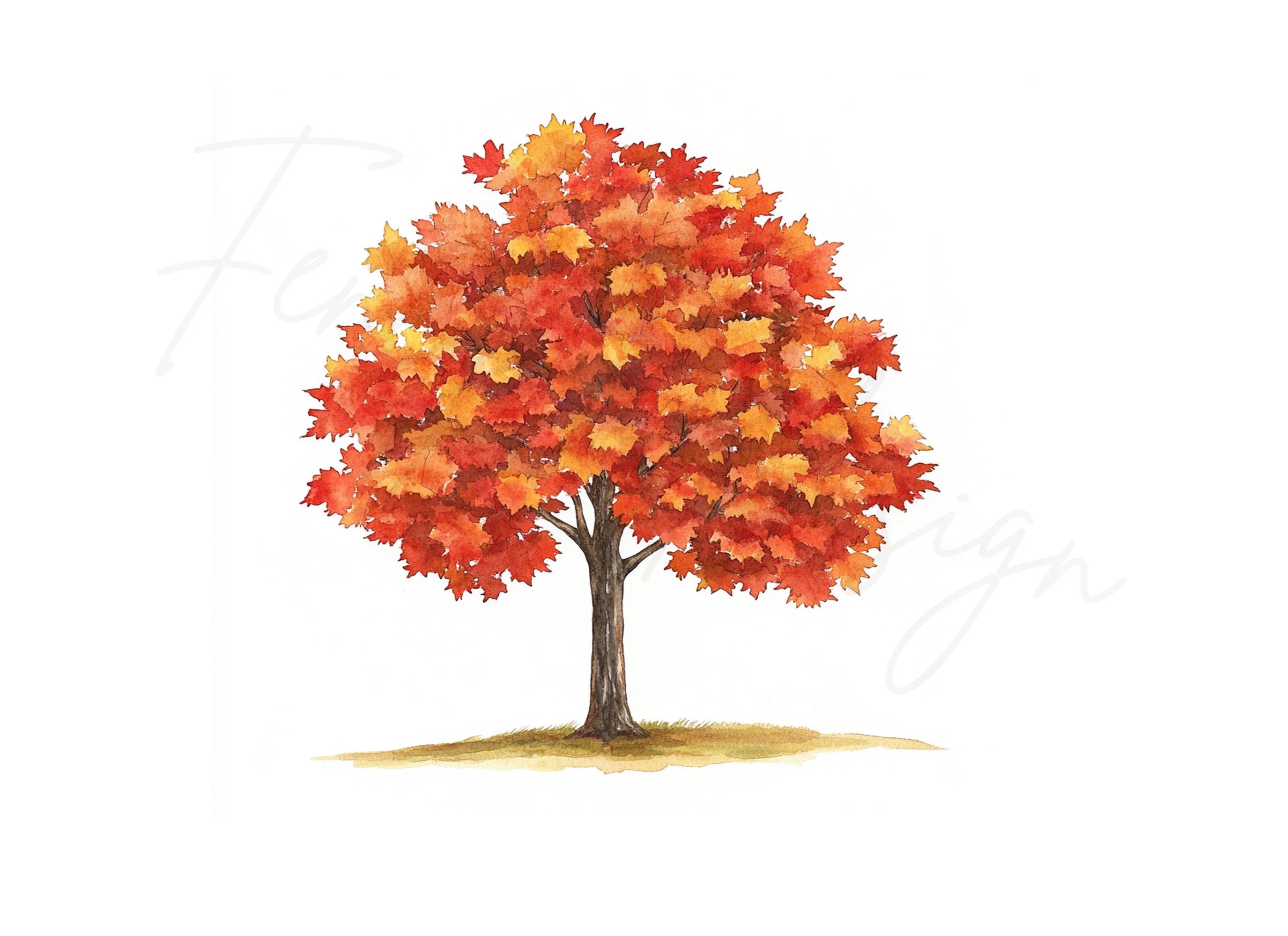 Autumn Trees Clipart Bundle