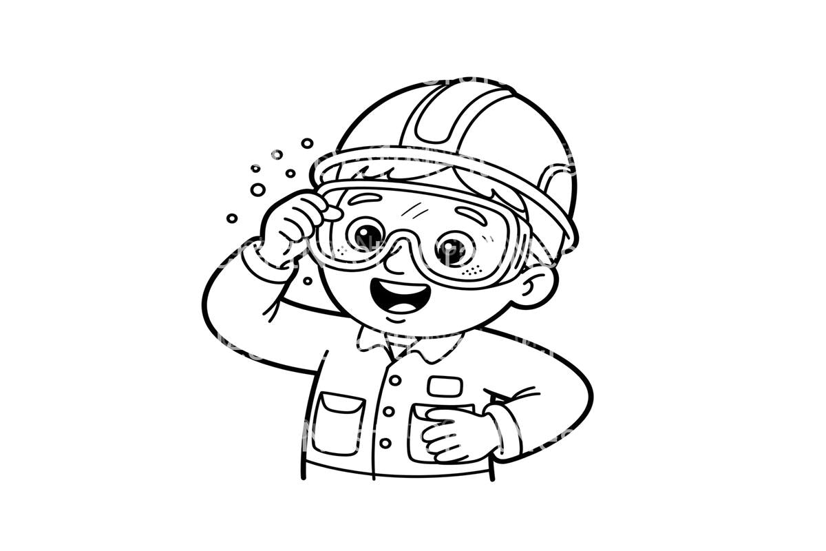 Safety Goggles Kids Coloring Books