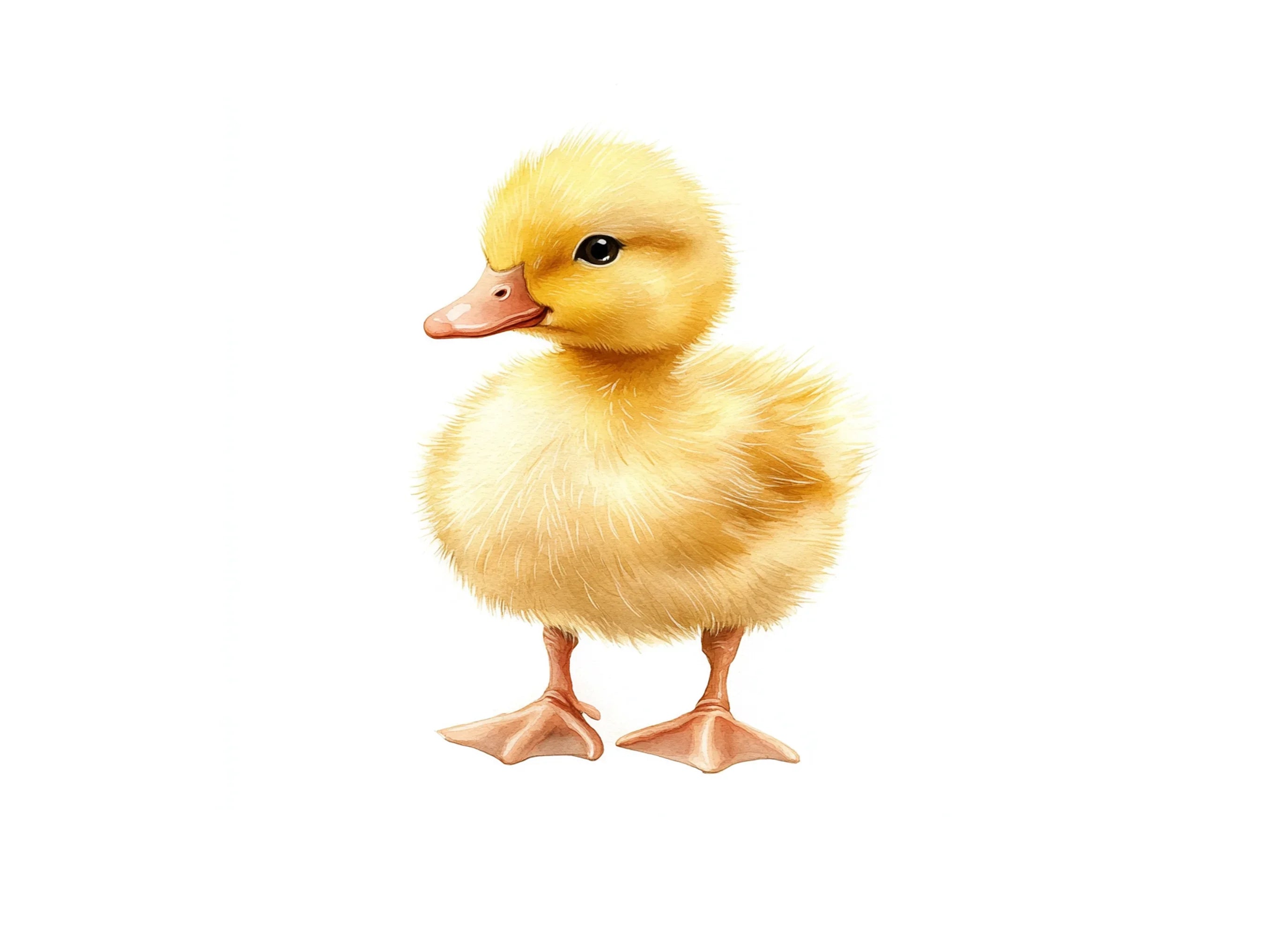 Fluffy Yellow Duckling Clipart Bundle