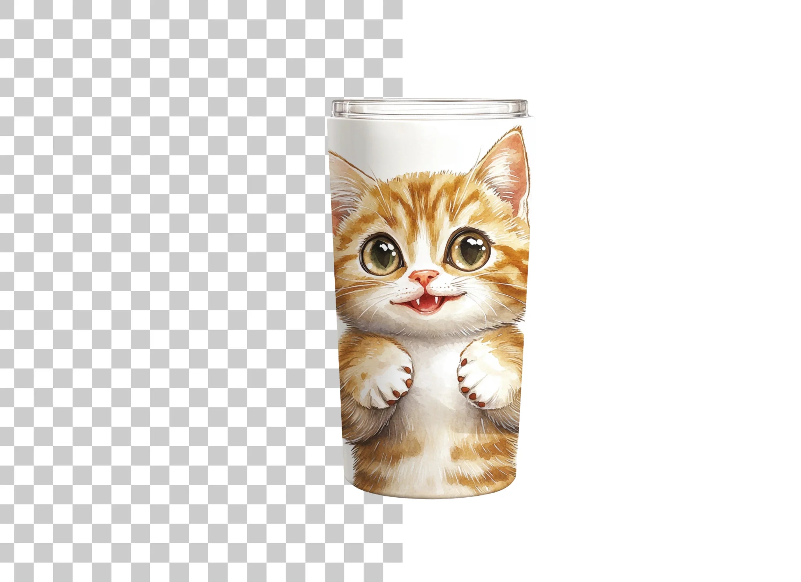 Cute Orange Tabby Kitten Clipart Bundle